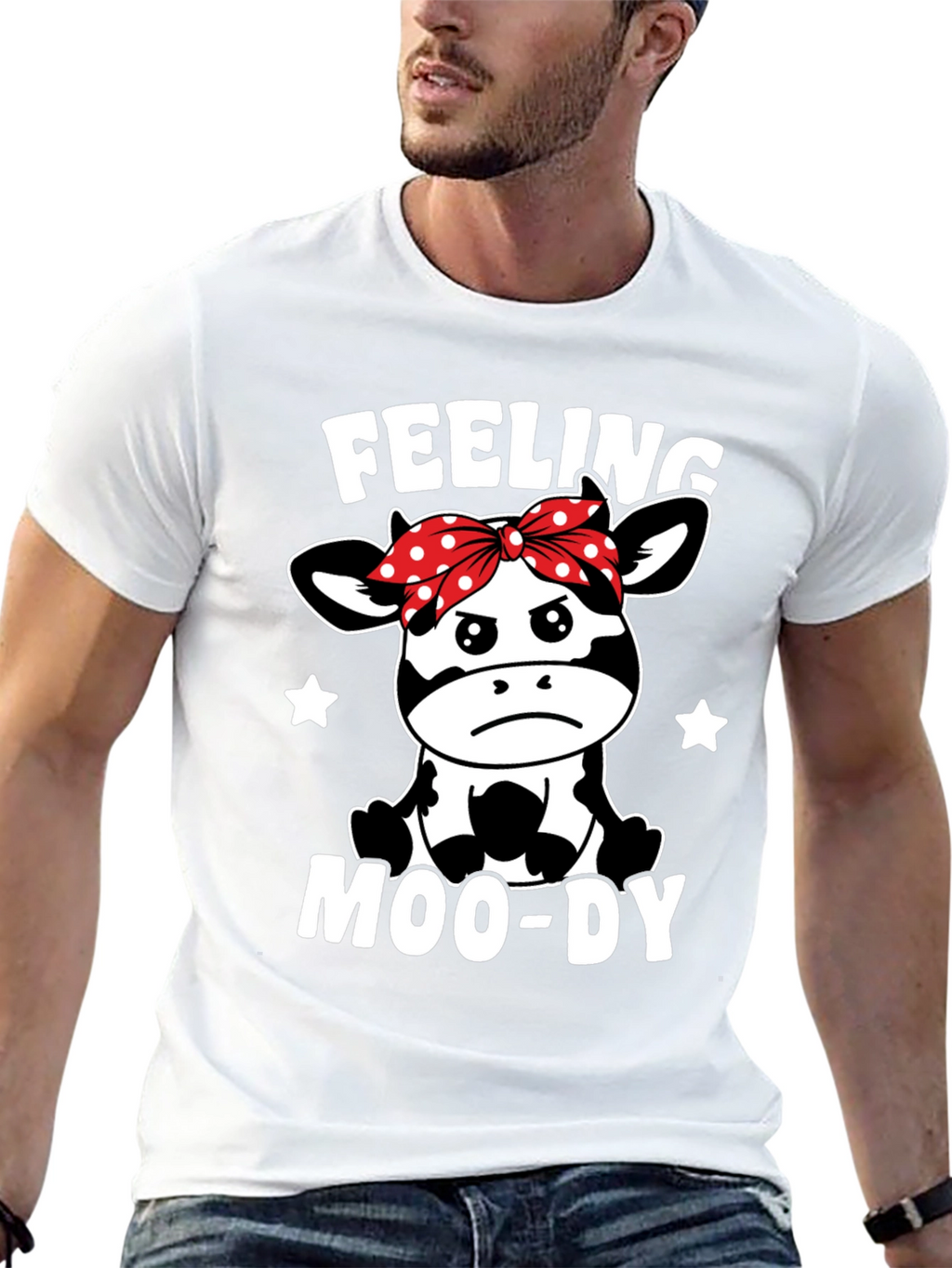 Feeling Moo-Dy Cow Graphic Tee