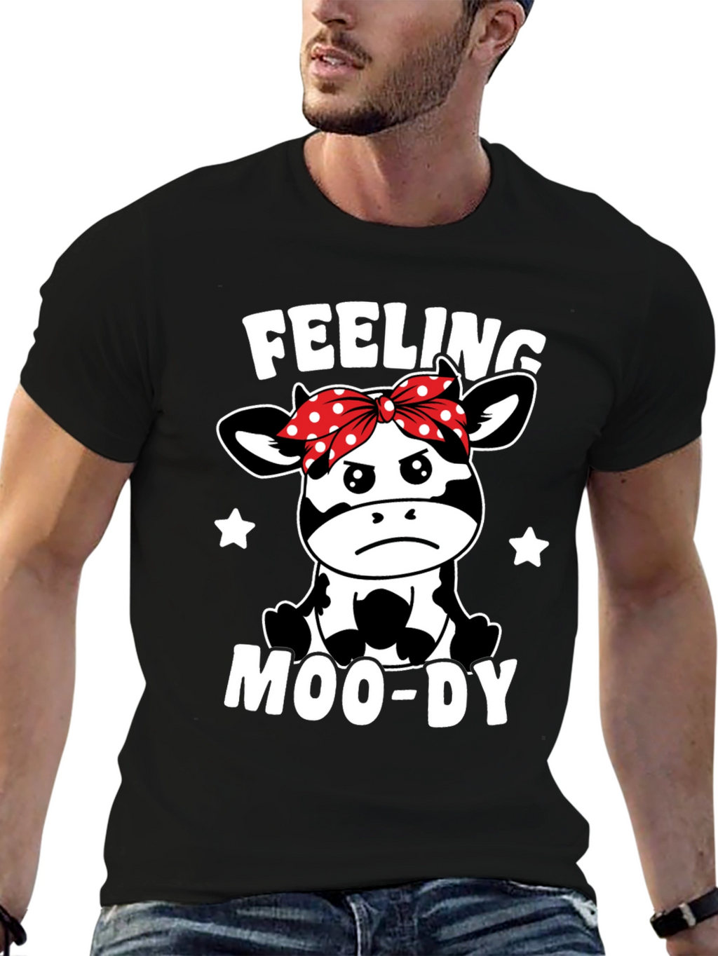 Feeling Moo-Dy Cow Graphic Tee