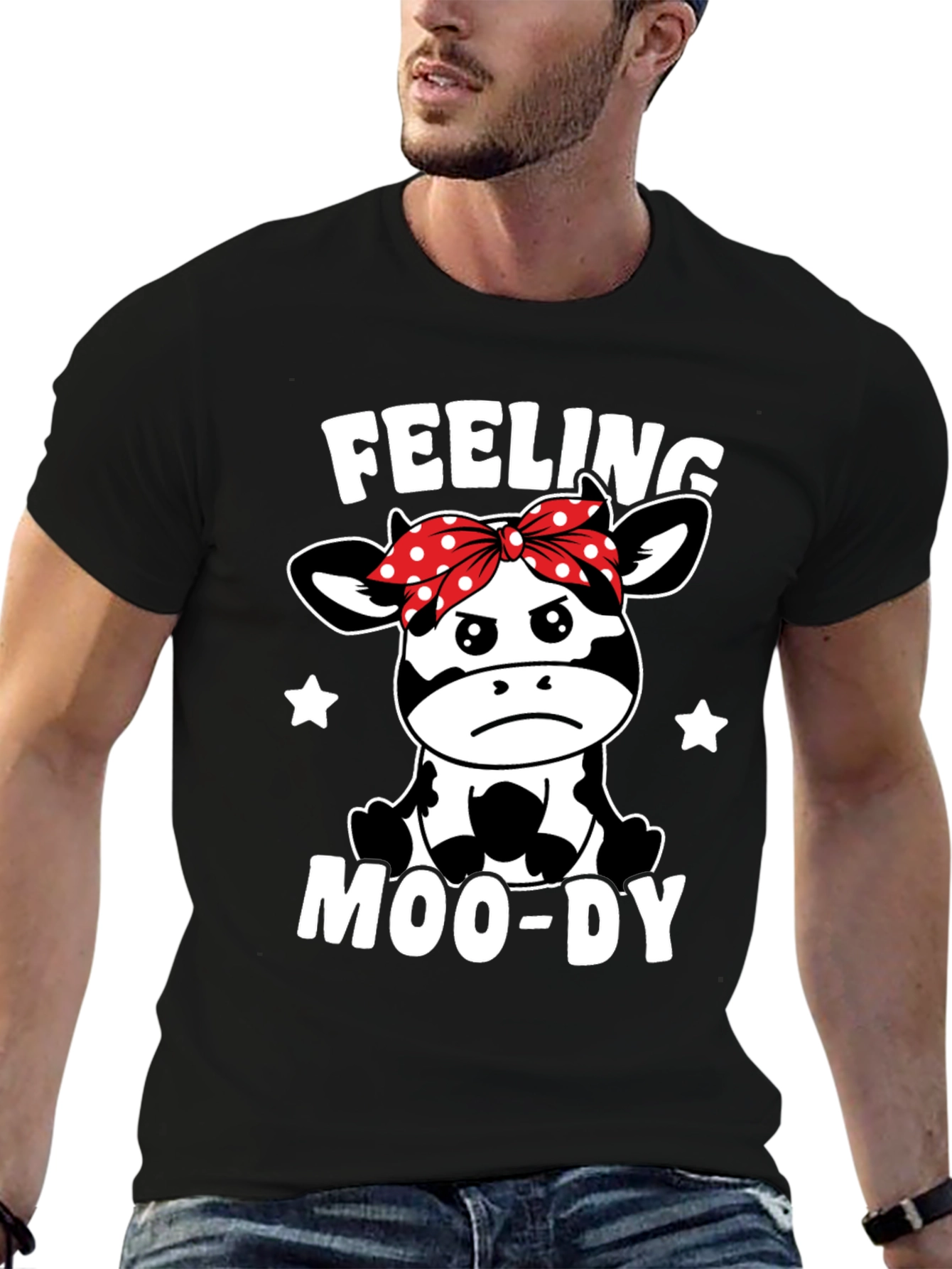 Feeling Moo-Dy Cow Graphic Tee