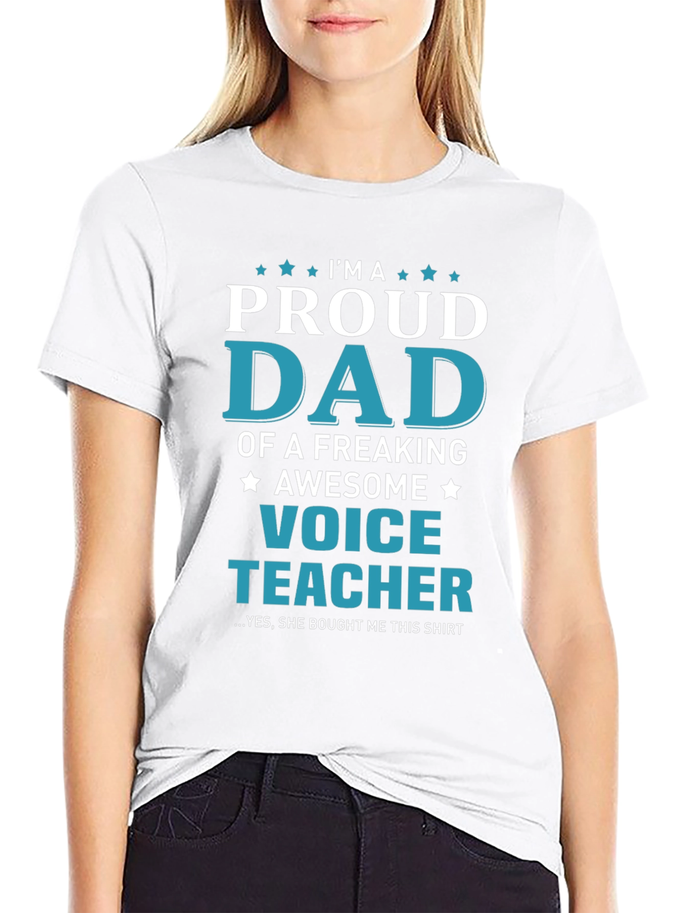Proud Dad Voice Teacher Graphic T-Shirt