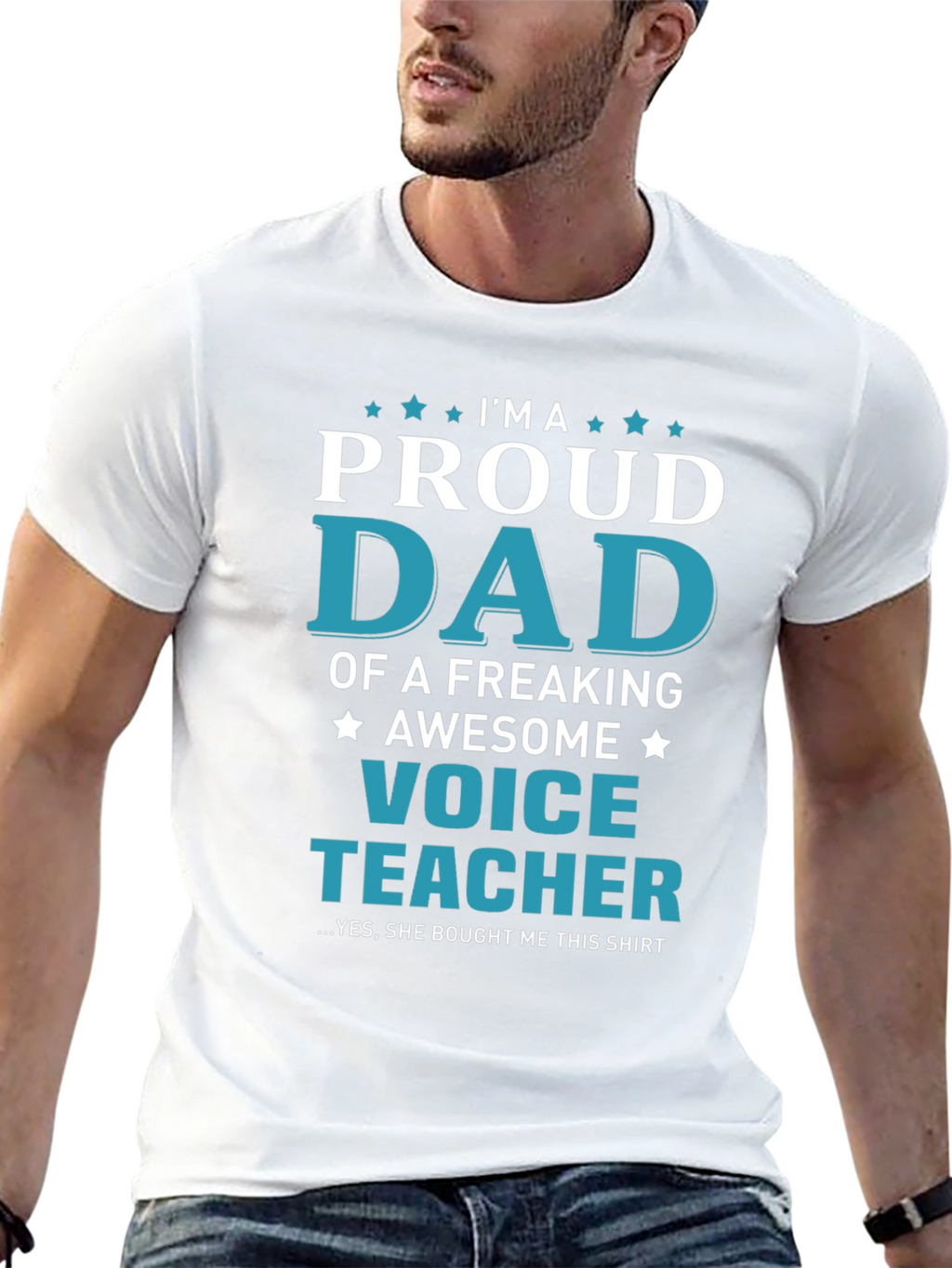 Proud Dad Voice Teacher Graphic T-Shirt