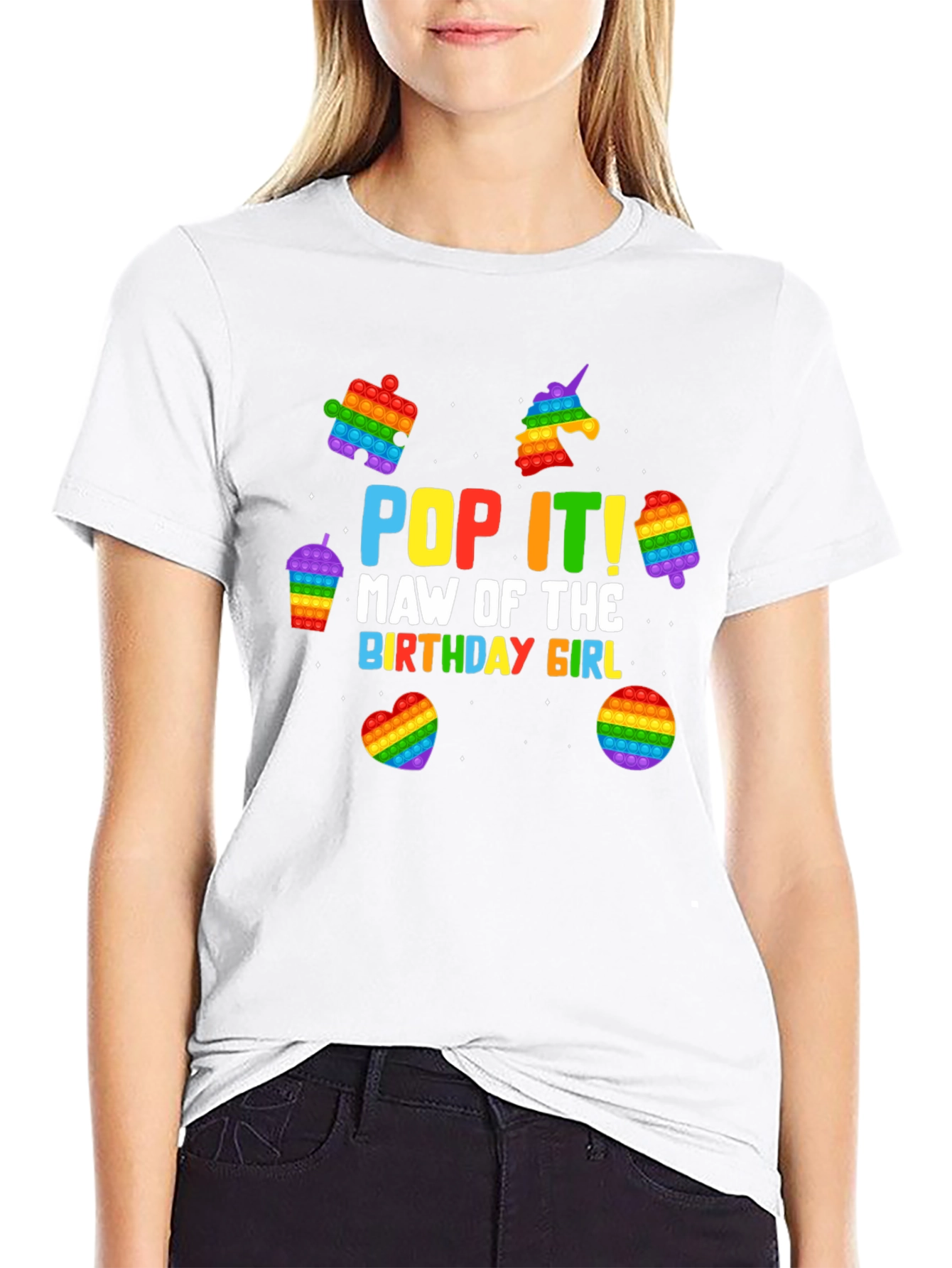 Pop It Birthday Girl Graphic T-Shirt