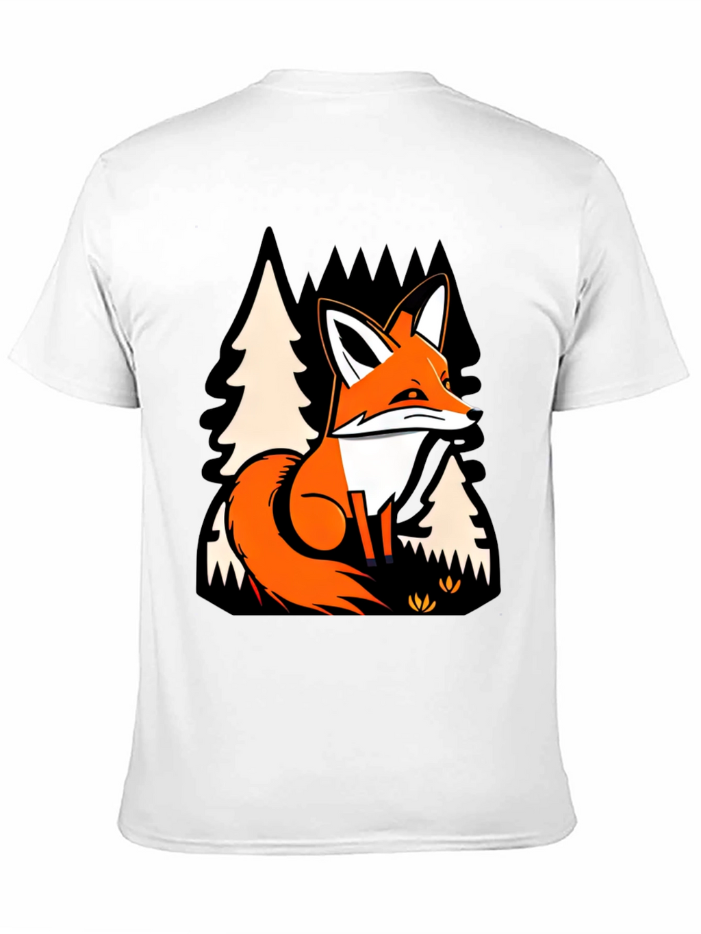 Fox in Forest Graphic Print T-Shirt