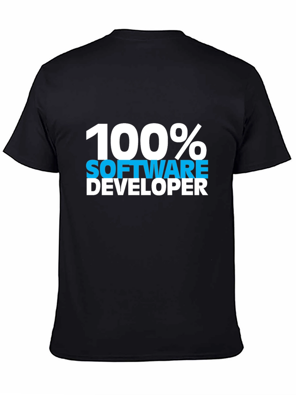 100% Software Developer Black Tee