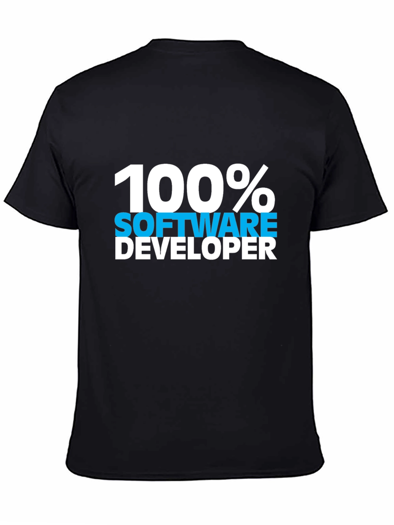 100% Software Developer Black Tee