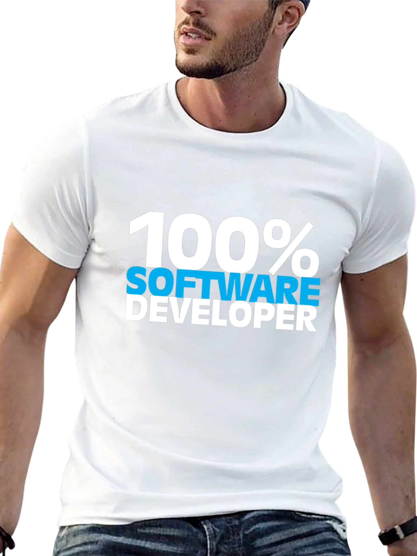 100% Software Developer Black Tee
