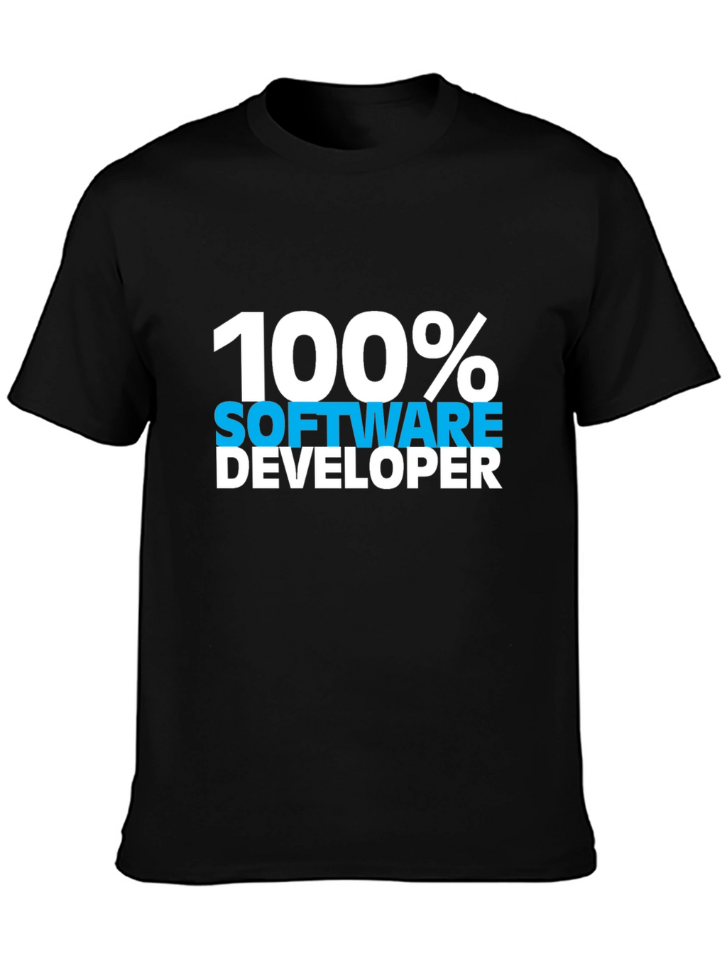 100% Software Developer Black Tee