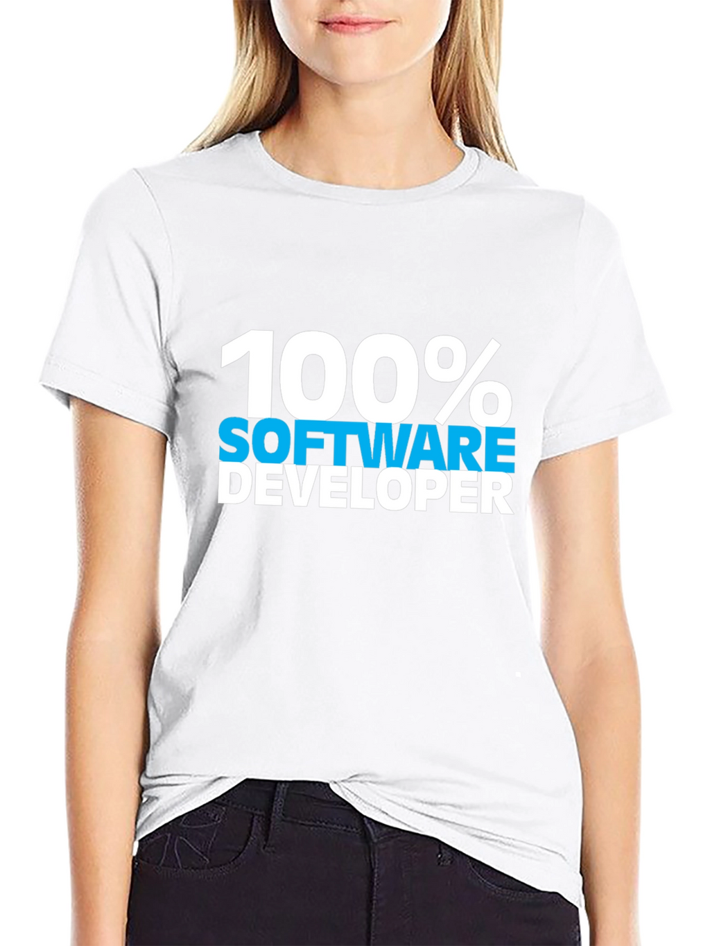 100% Software Developer Black Tee