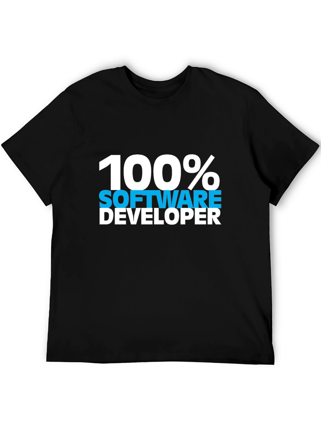 100% Software Developer Black Tee