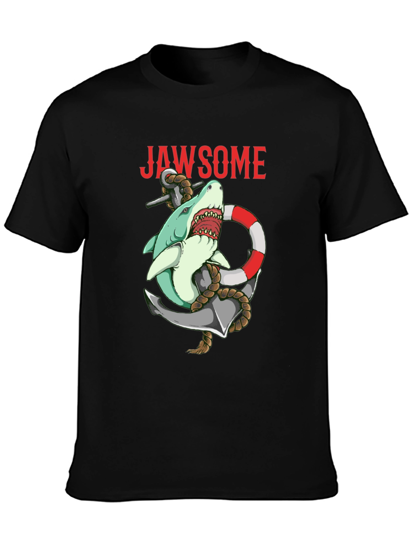 Jawsome Shark Anchor Graphic T-Shirt