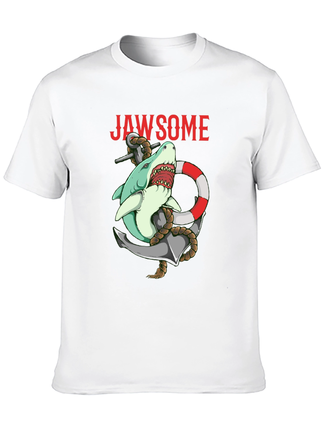 Jawsome Shark Anchor Graphic T-Shirt