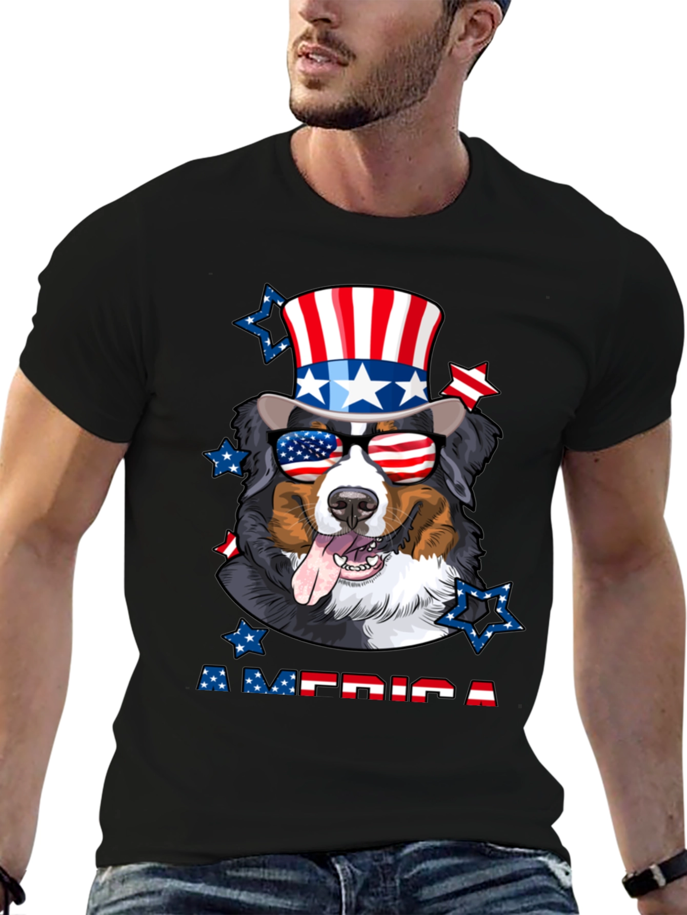 Patriotic Dog T-Shirt - American Pride