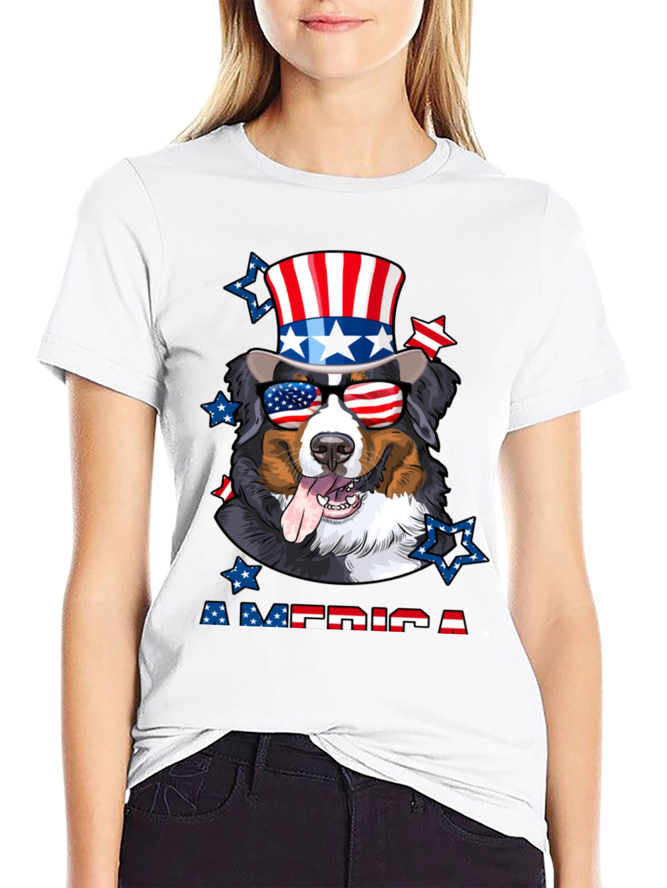 Patriotic Dog T-Shirt - American Pride