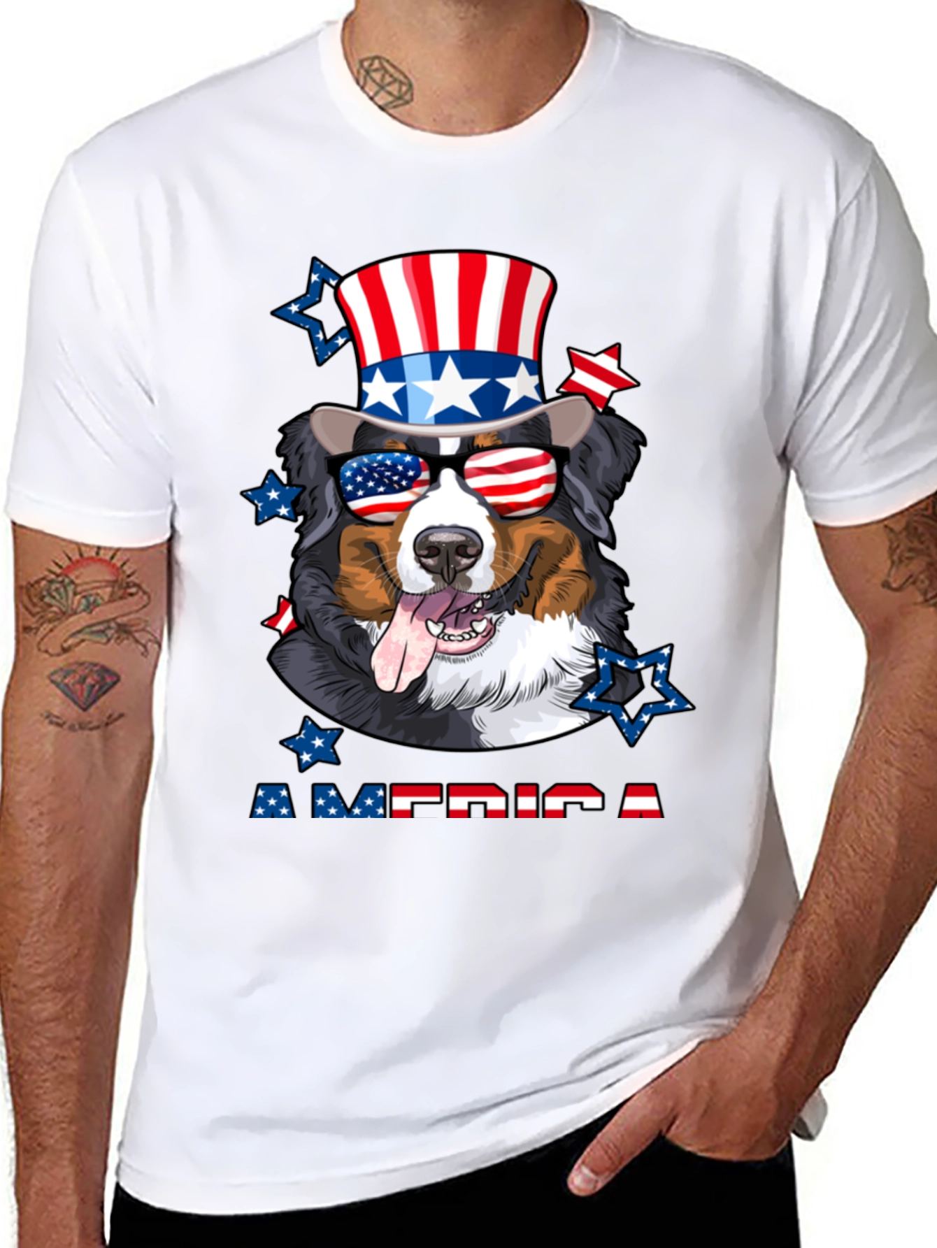 Patriotic Dog T-Shirt - American Pride