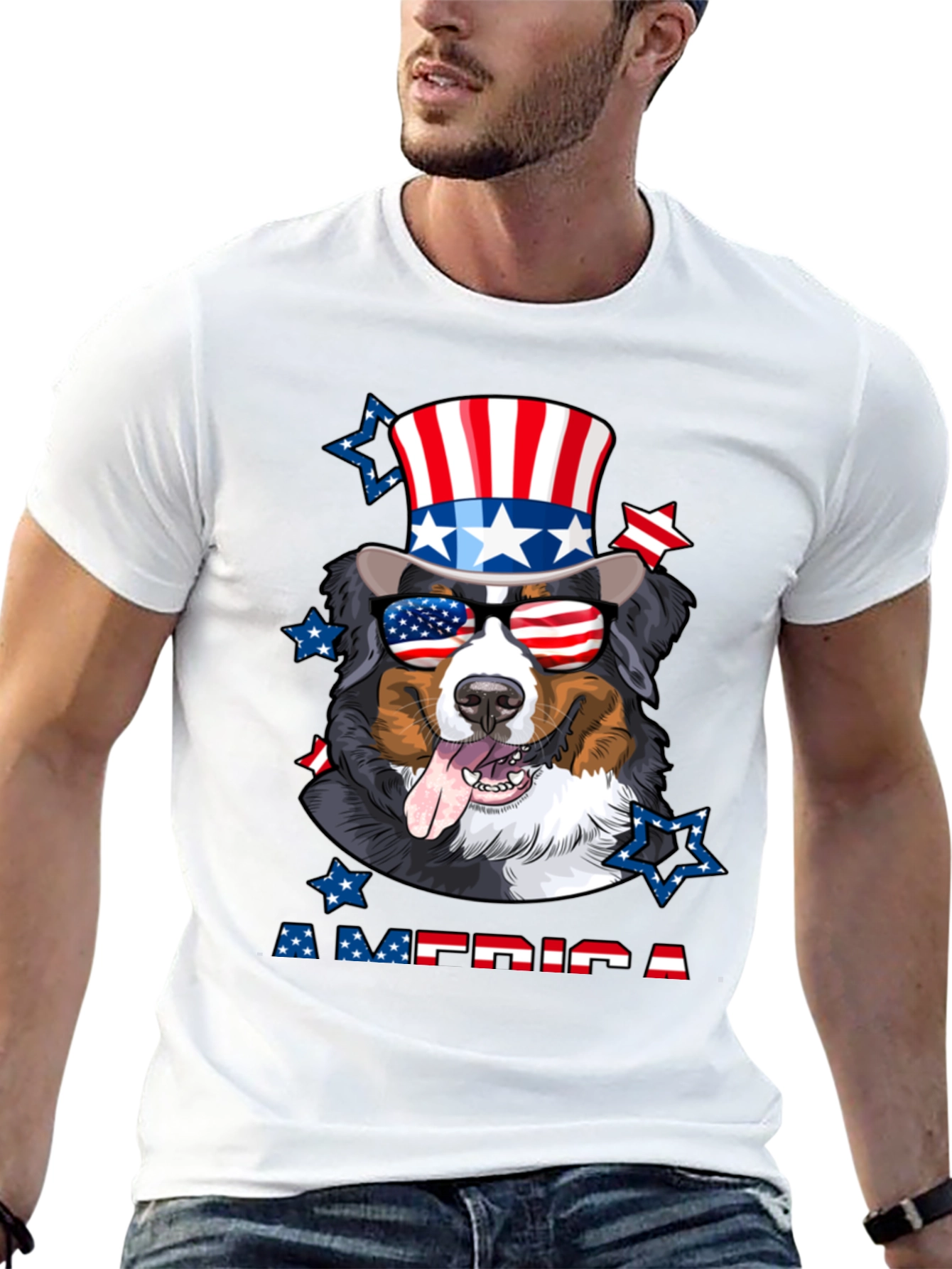 Patriotic Dog T-Shirt - American Pride