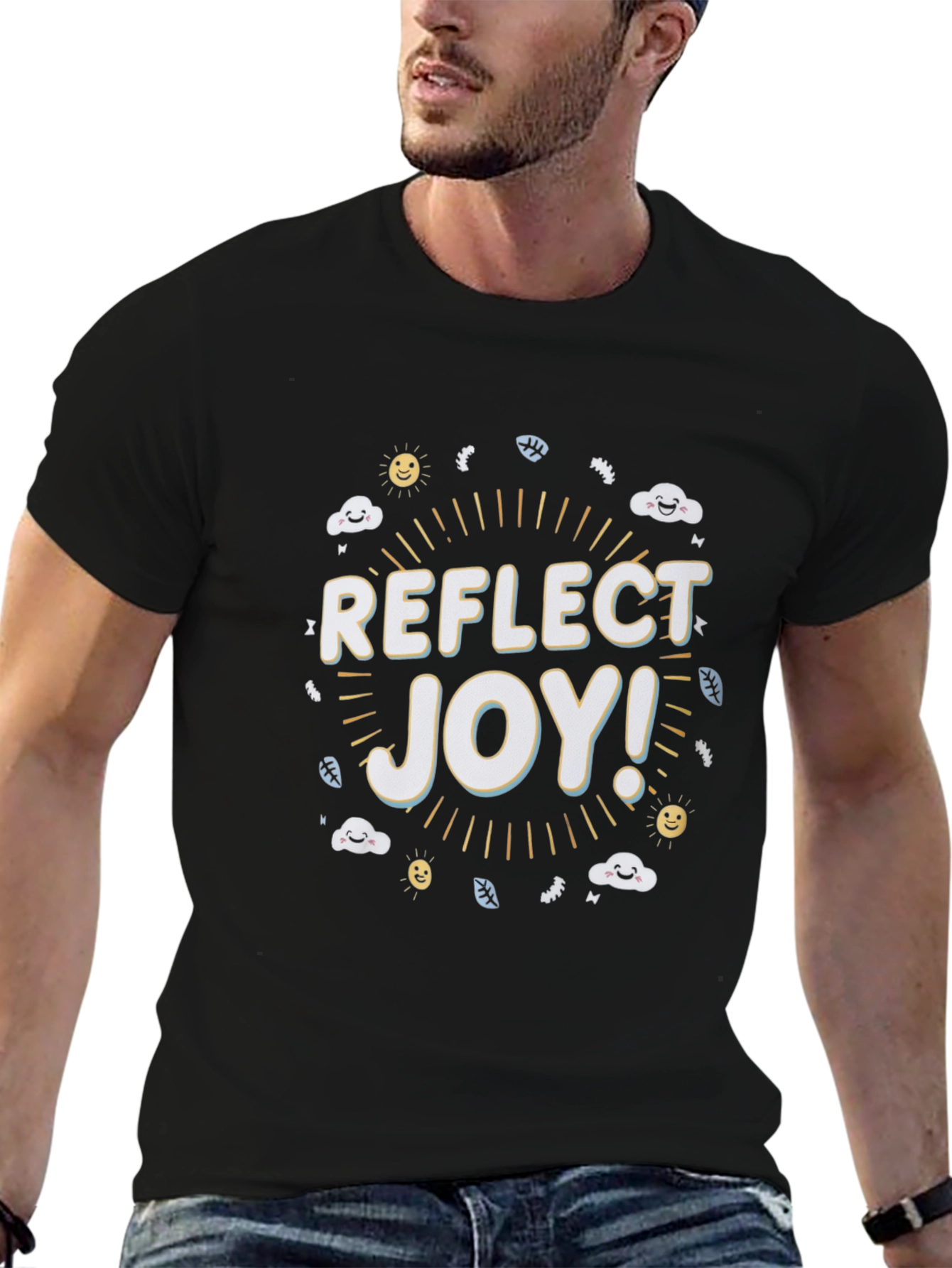 Reflect Joy T-Shirt - Black Graphic Tee