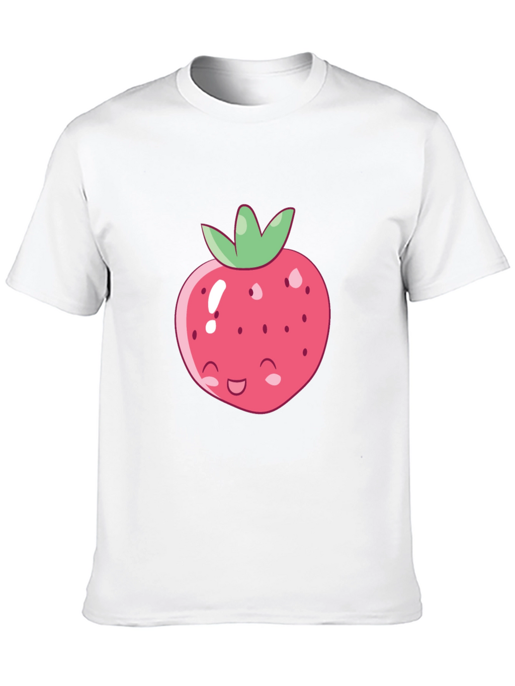 Cute Strawberry Graphic Tee - Soft Cotton Blend Shirt