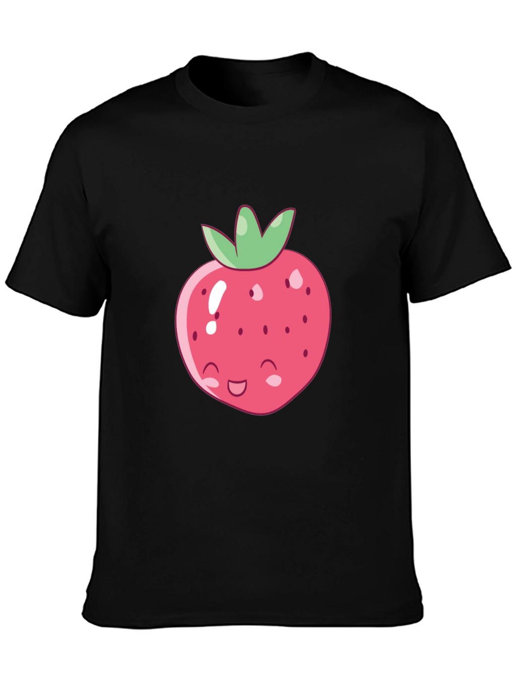 Cute Strawberry Graphic Tee - Soft Cotton Blend Shirt