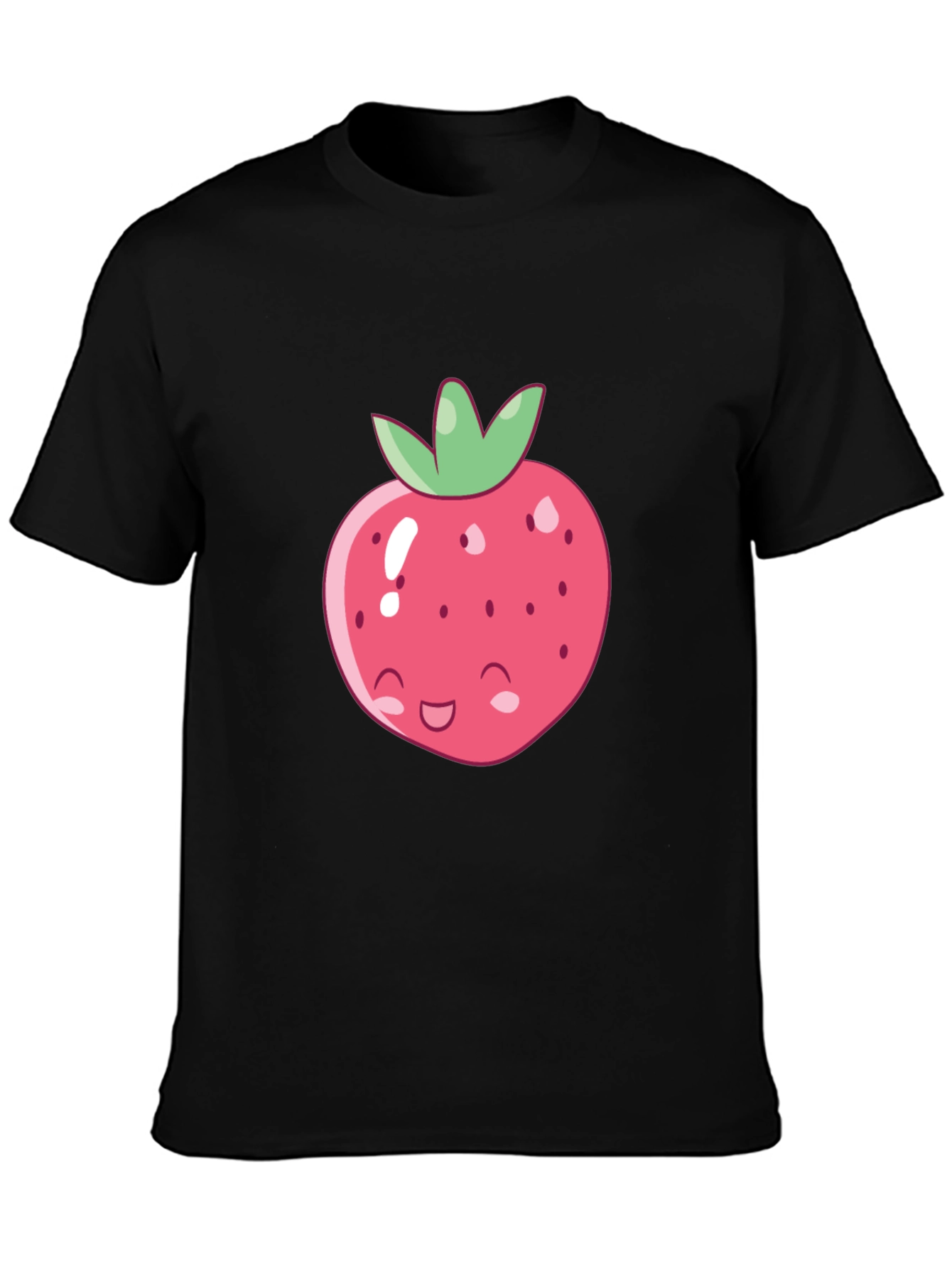Cute Strawberry Graphic Tee - Soft Cotton Blend Shirt