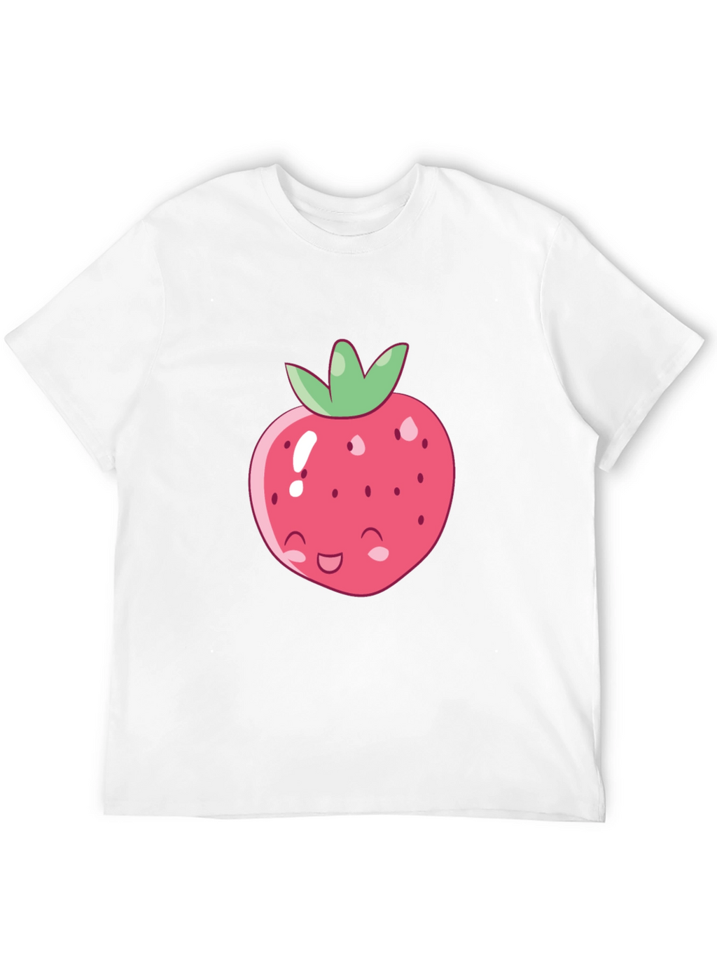 Cute Strawberry Graphic Tee - Soft Cotton Blend Shirt