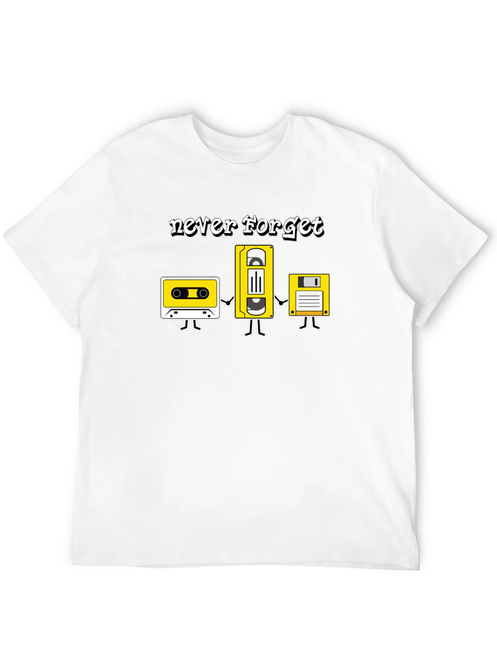 Retro Media Never Forget Graphic T-Shirt