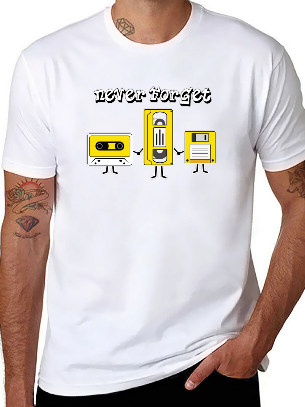 Retro Media Never Forget Graphic T-Shirt