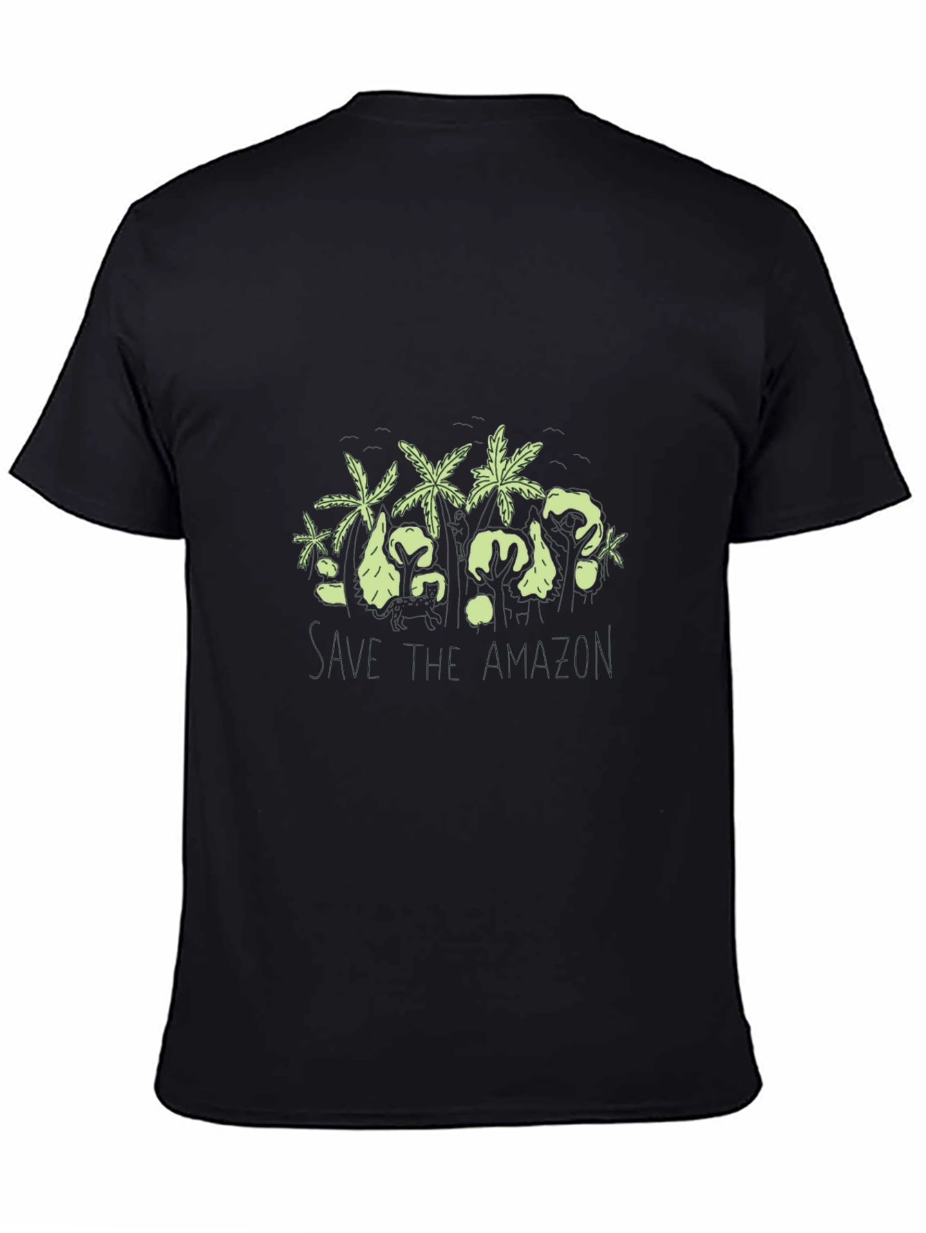 Unique Graphic Print Black T-Shirt