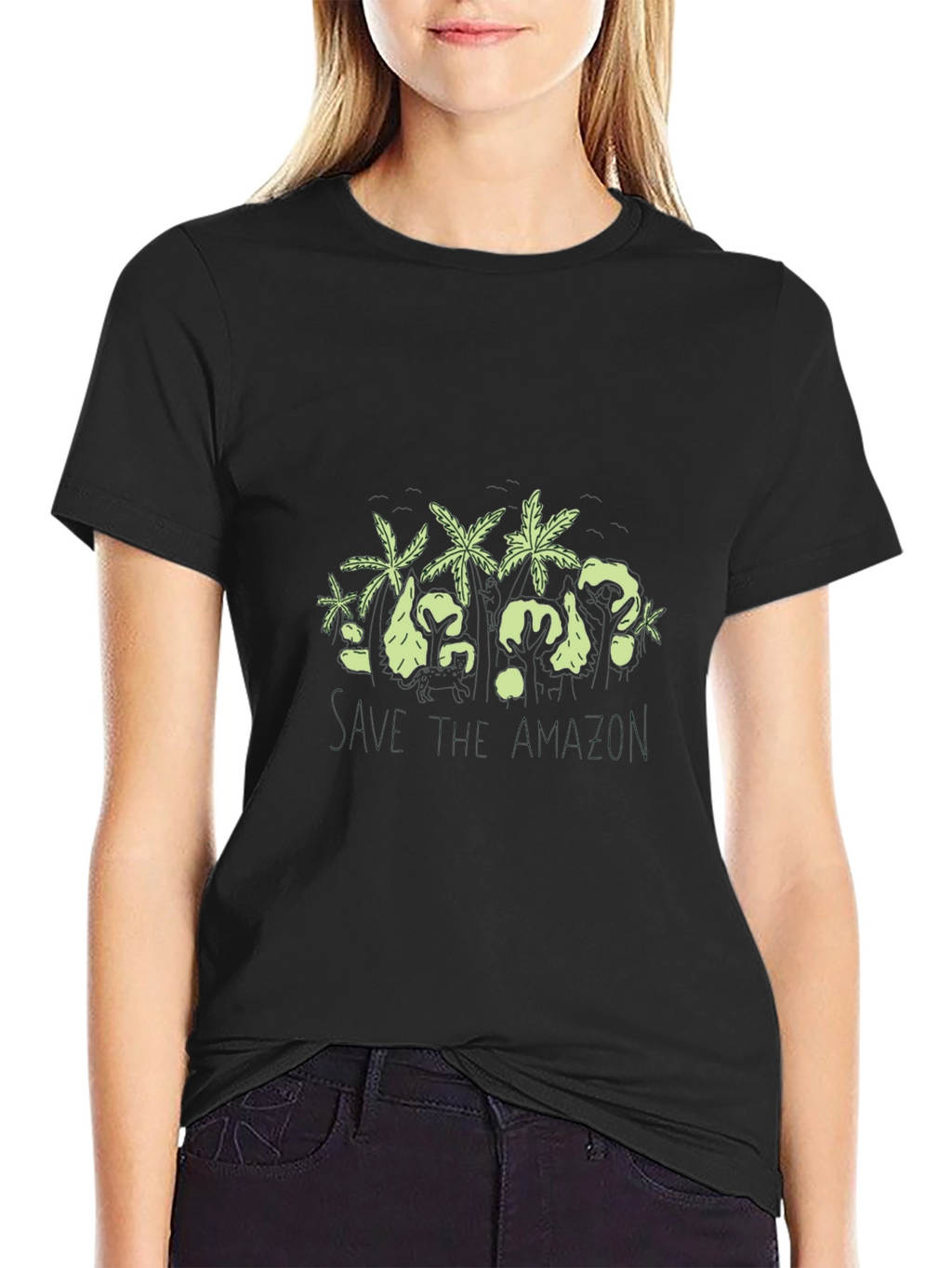 Unique Graphic Print Black T-Shirt