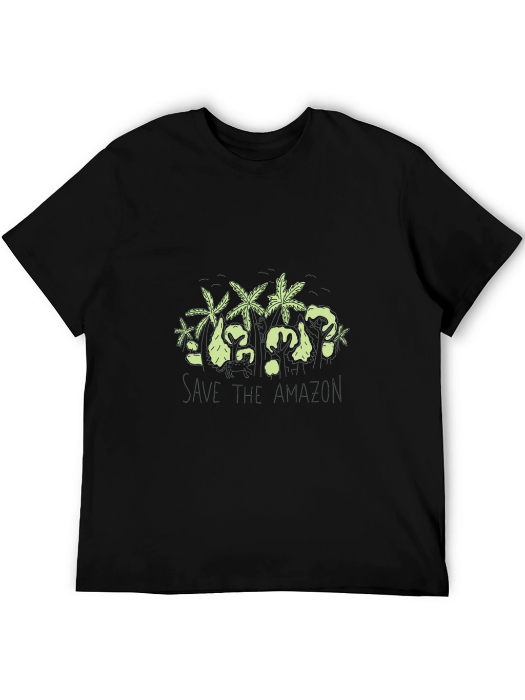 Unique Graphic Print Black T-Shirt