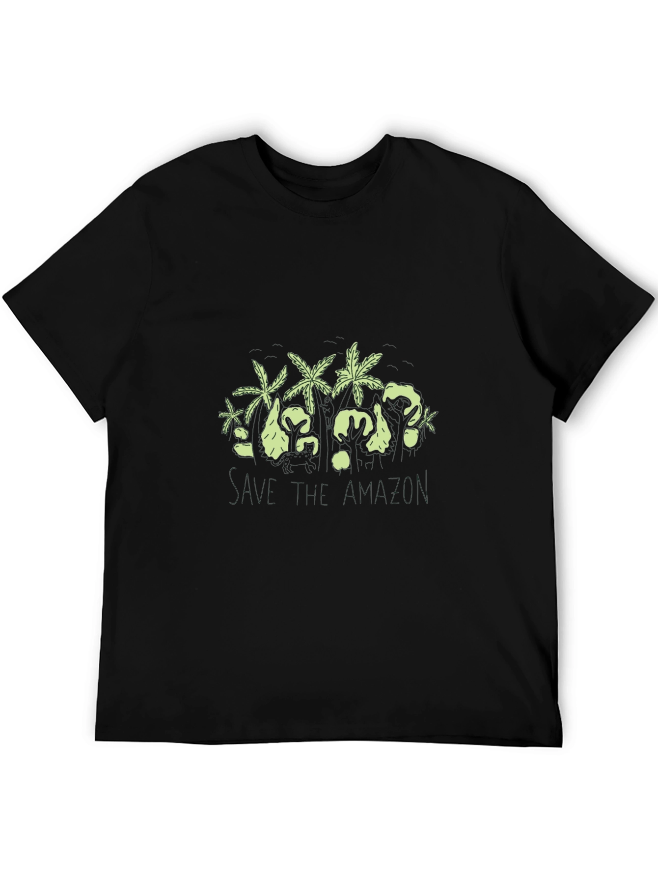 Unique Graphic Print Black T-Shirt