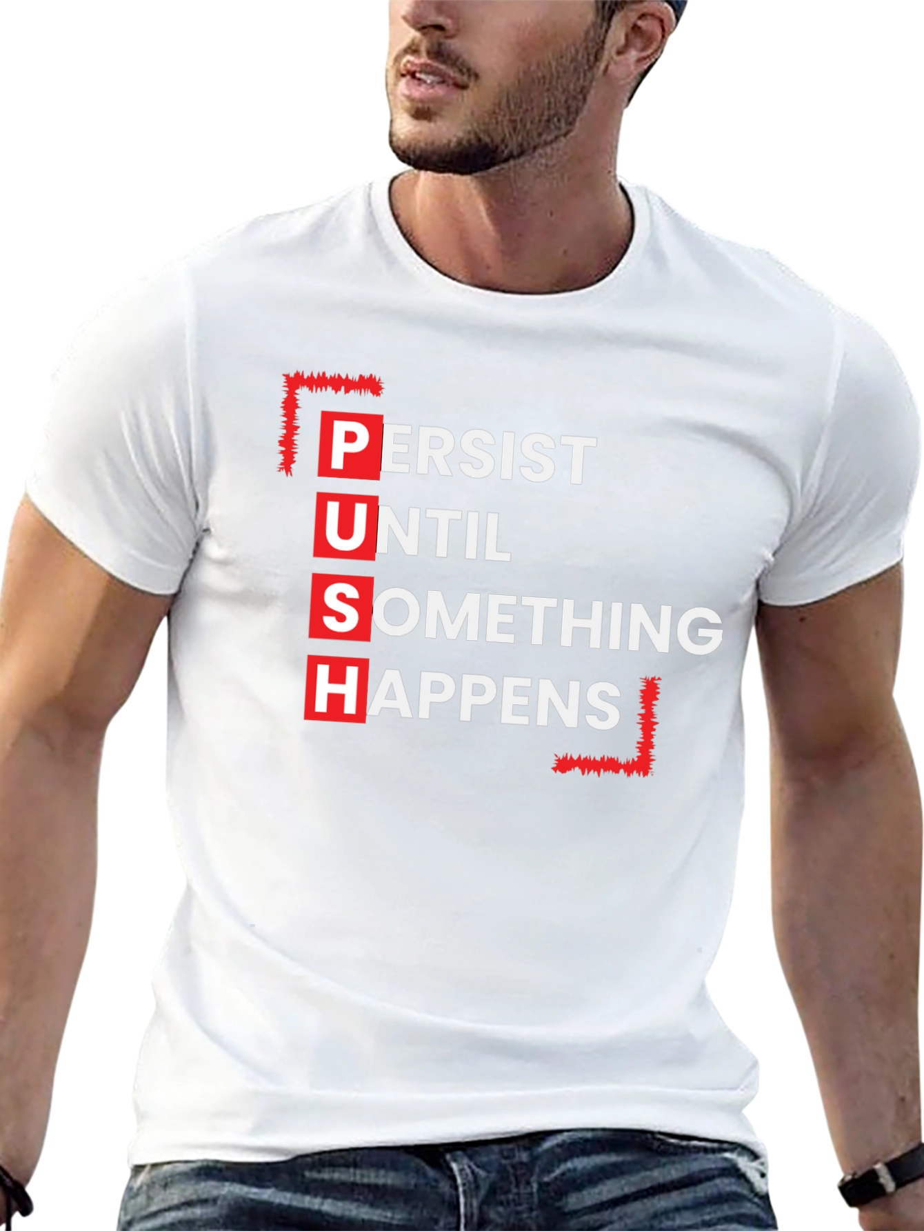 Motivational P.U.S.H. Black T-Shirt