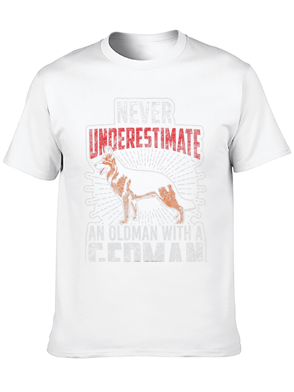 Never Underestimate German Shepherd Old Man T-Shirt