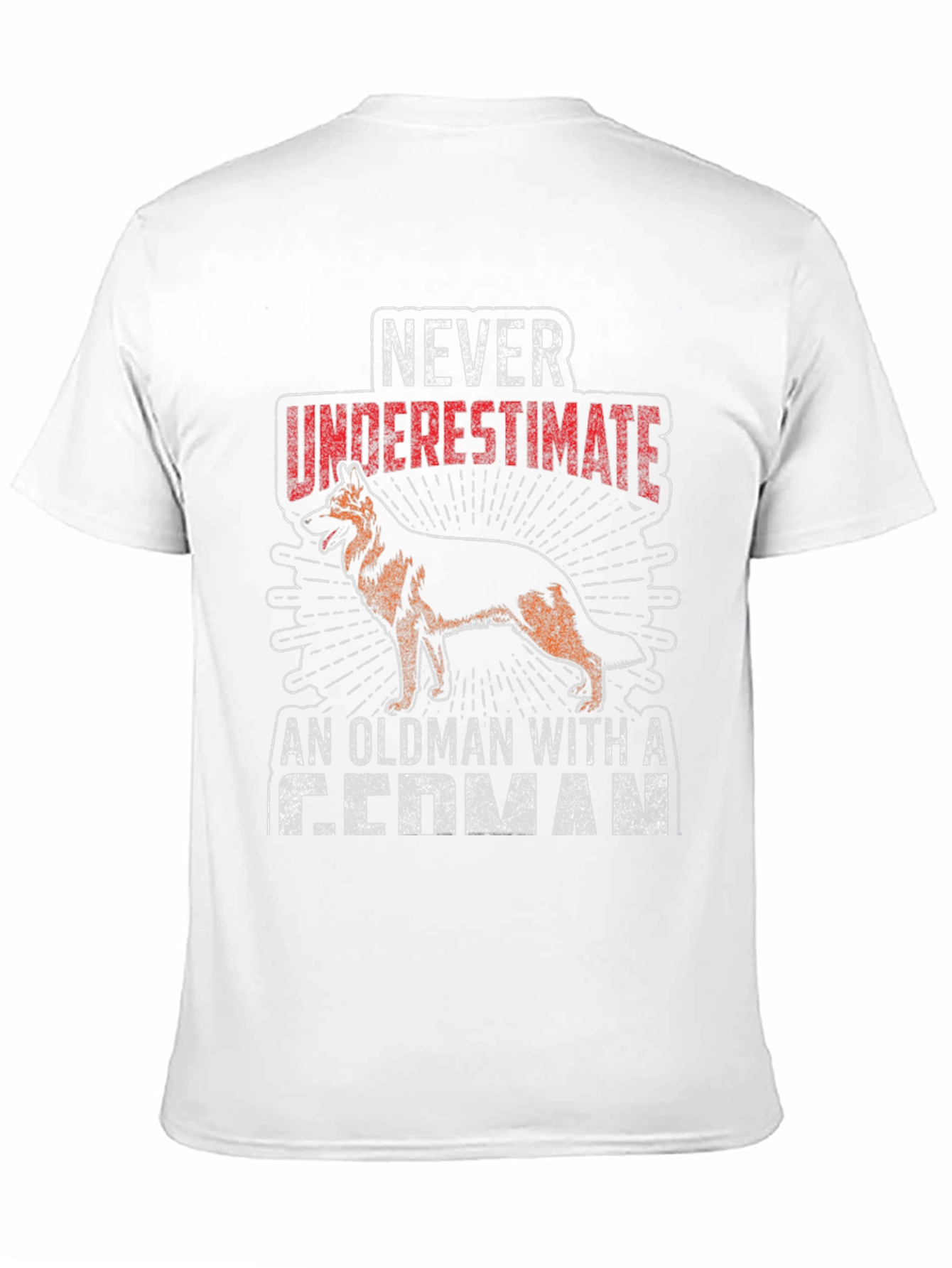 Never Underestimate German Shepherd Old Man T-Shirt