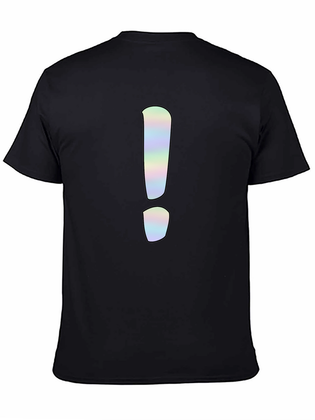 Statement Tee: Holographic Exclamation Point Graphic Shirt