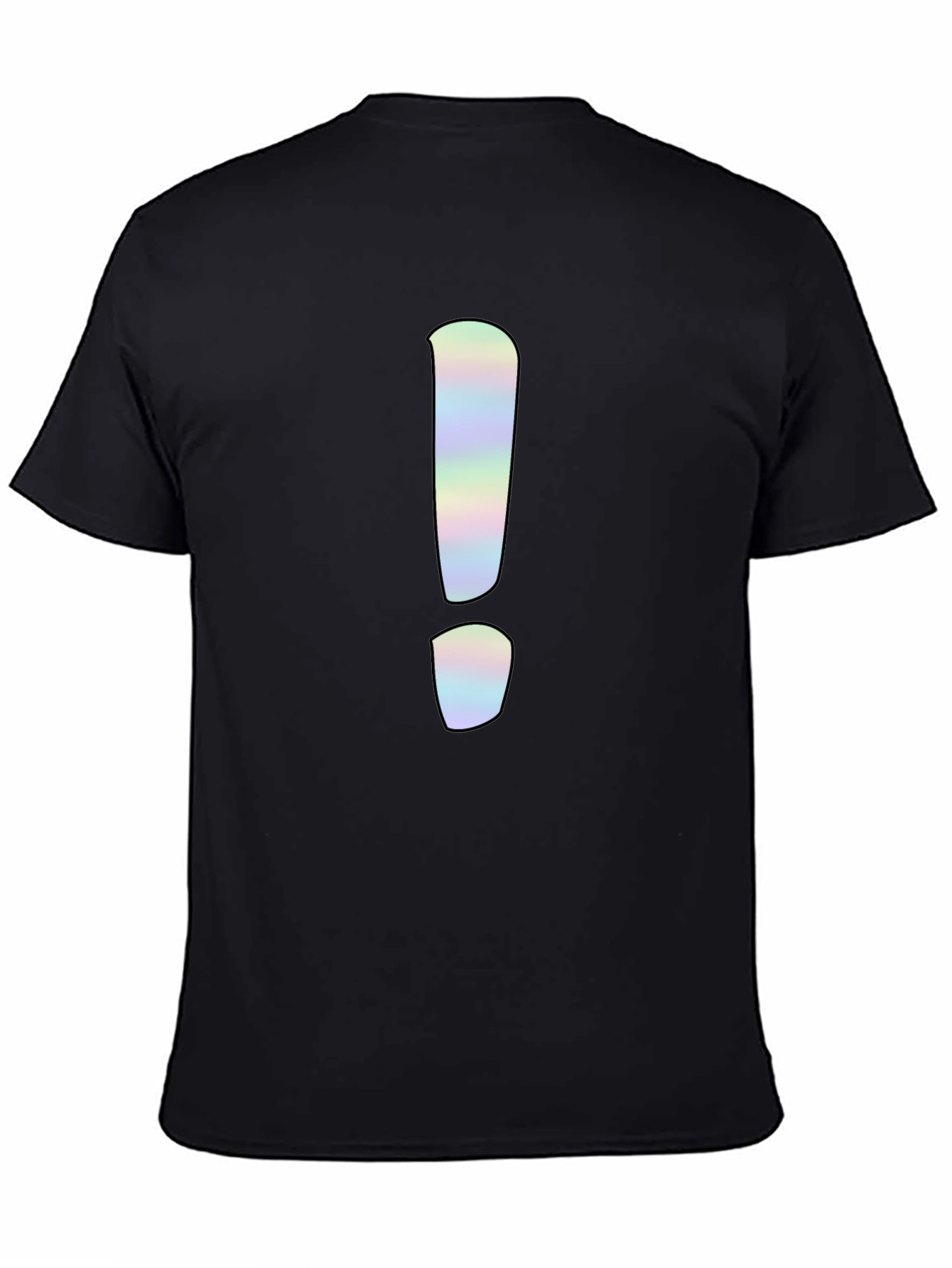 Statement Tee: Holographic Exclamation Point Graphic Shirt