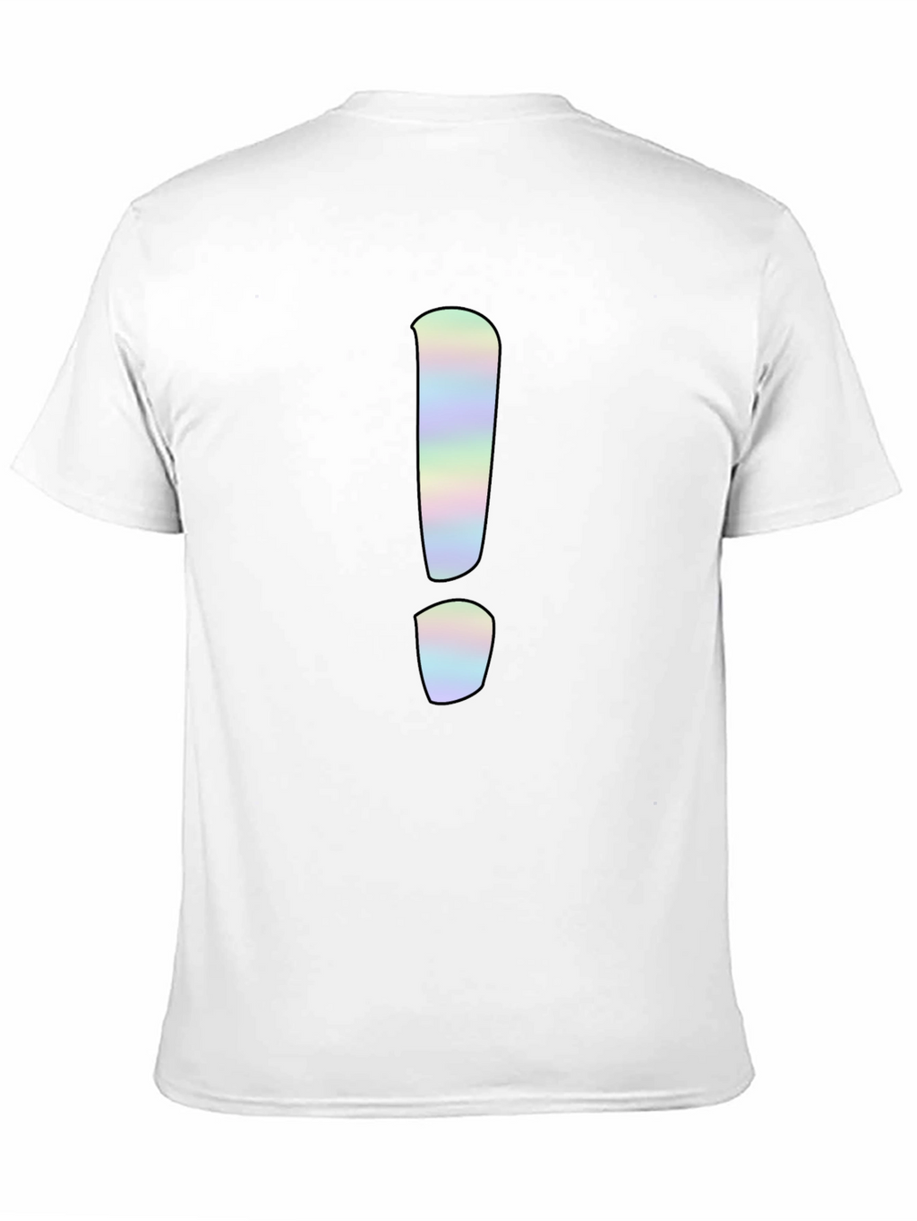 Statement Tee: Holographic Exclamation Point Graphic Shirt