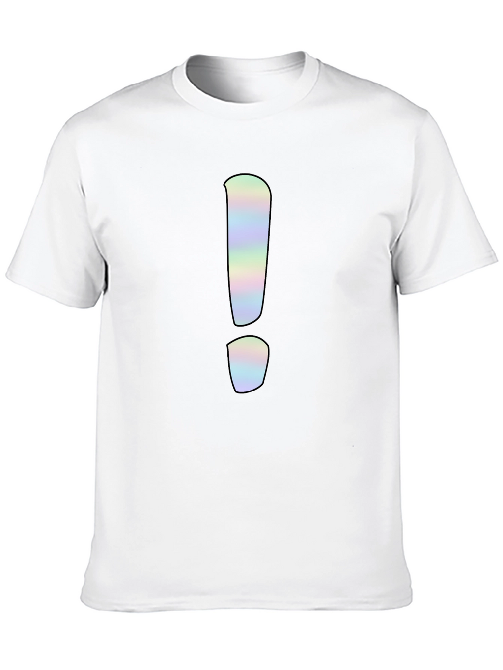 Statement Tee: Holographic Exclamation Point Graphic Shirt