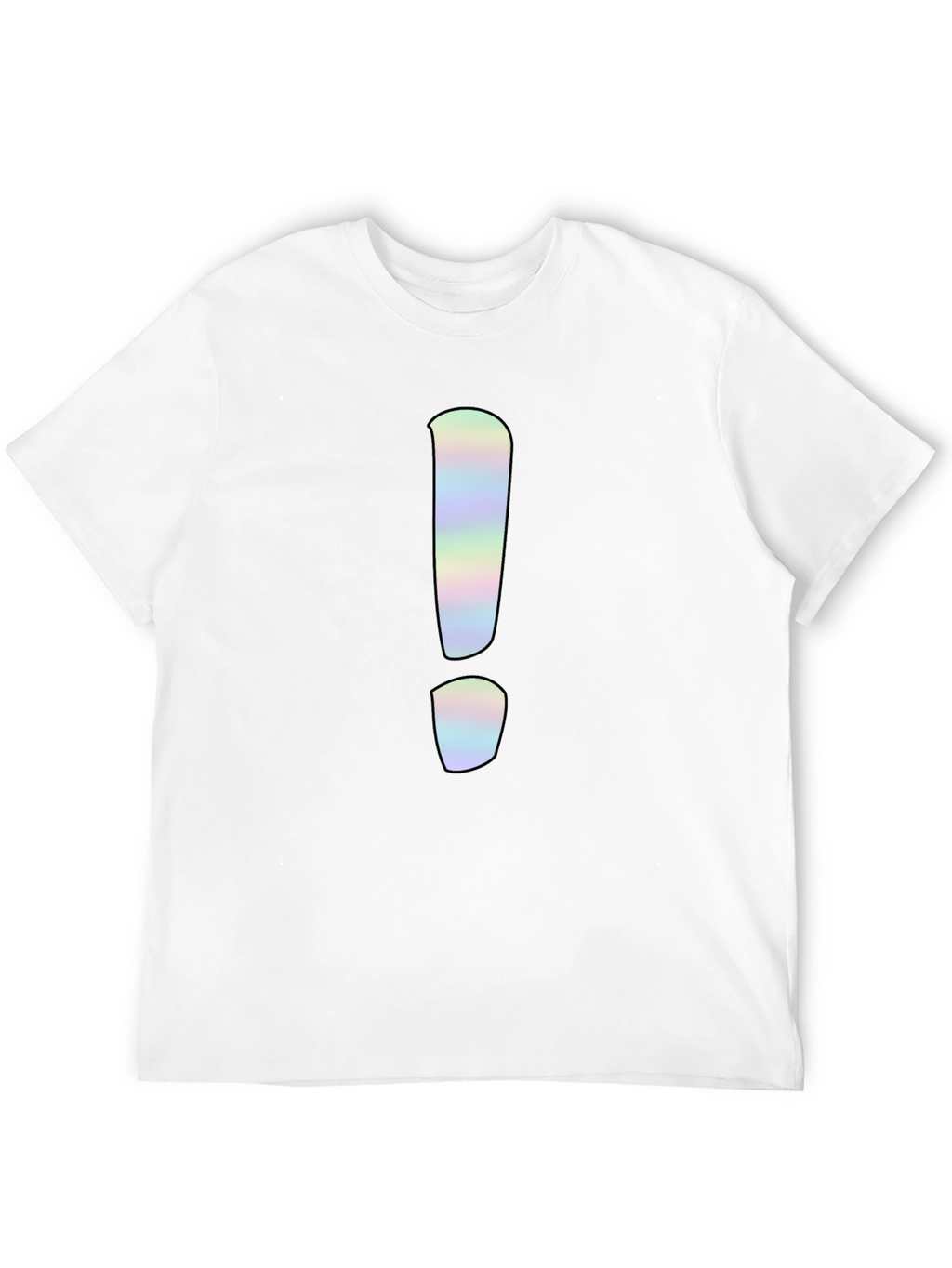 Statement Tee: Holographic Exclamation Point Graphic Shirt