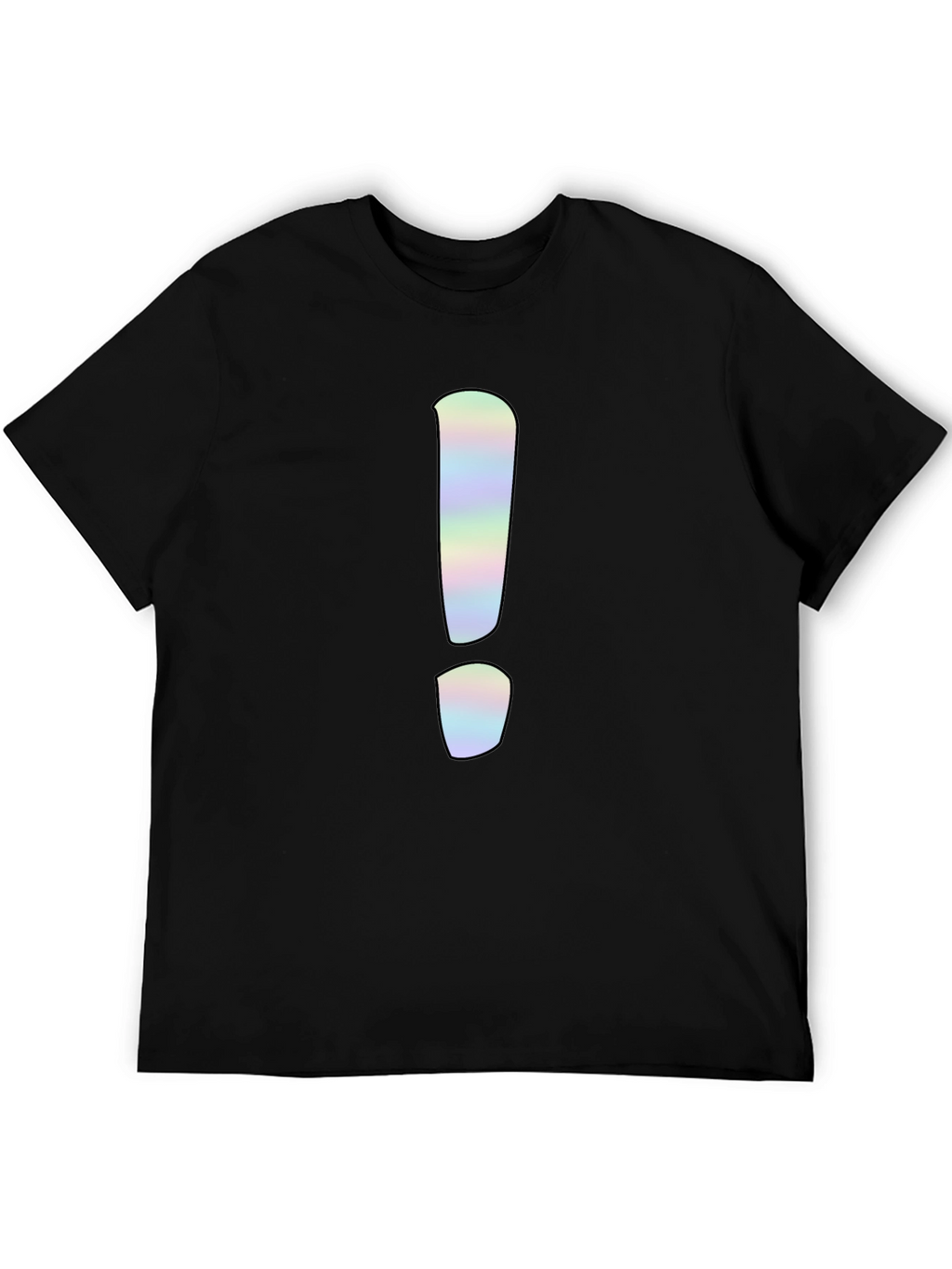 Statement Tee: Holographic Exclamation Point Graphic Shirt