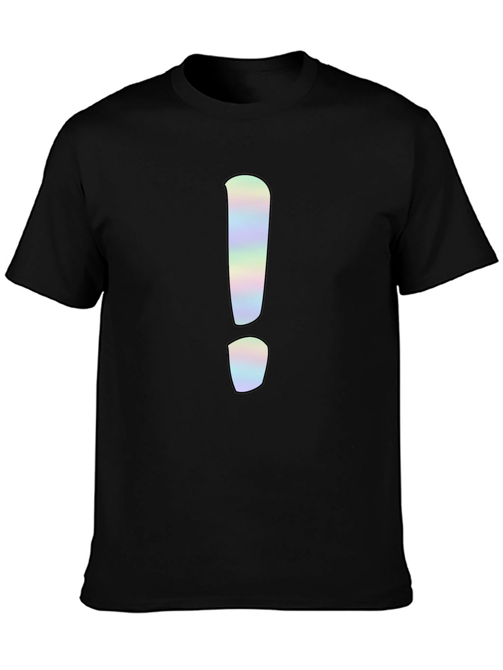 Statement Tee: Holographic Exclamation Point Graphic Shirt