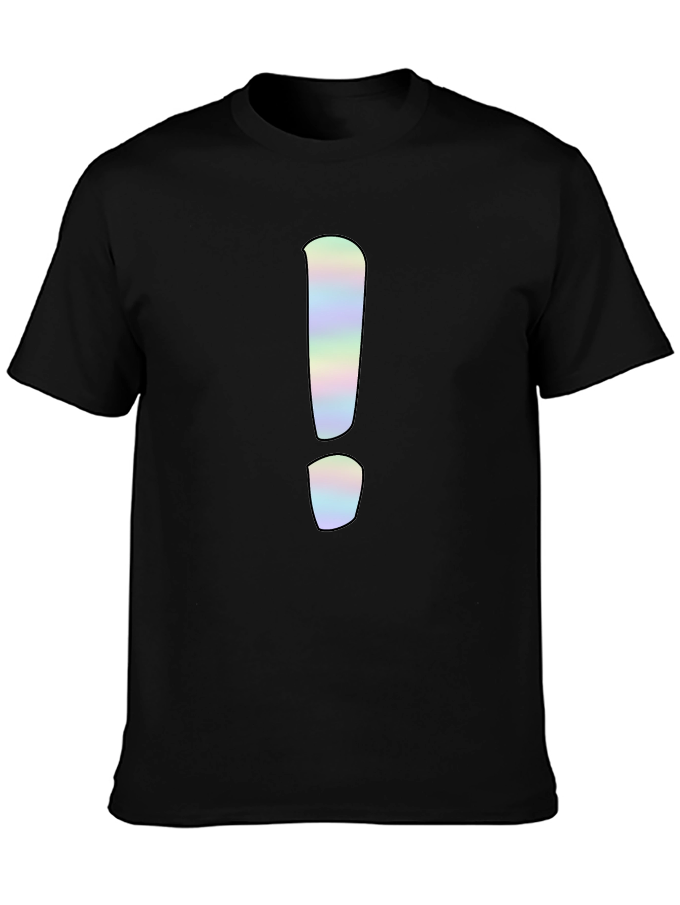 Statement Tee: Holographic Exclamation Point Graphic Shirt