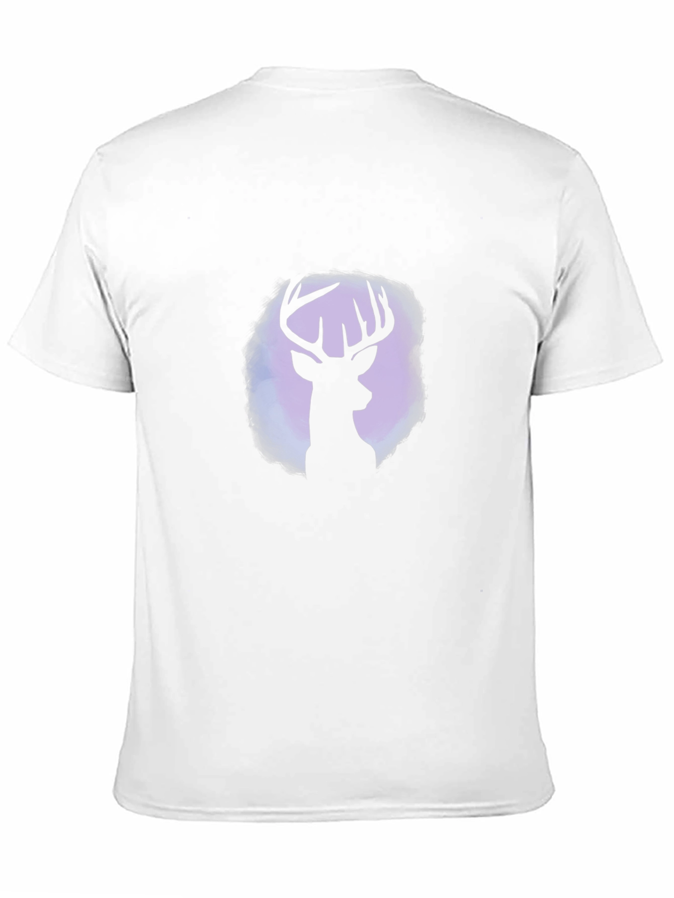 Deer Silhouette Graphic Tee - Black Cotton Blend