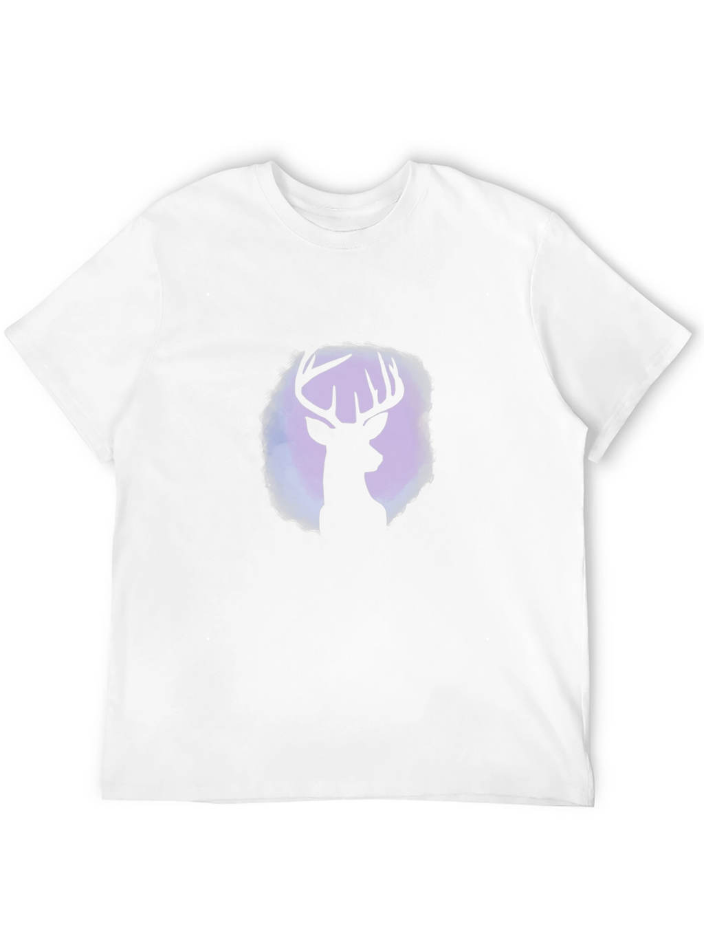 Deer Silhouette Graphic Tee - Black Cotton Blend