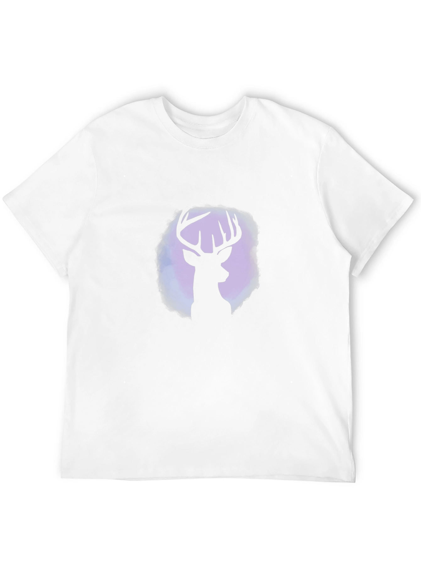 Deer Silhouette Graphic Tee - Black Cotton Blend