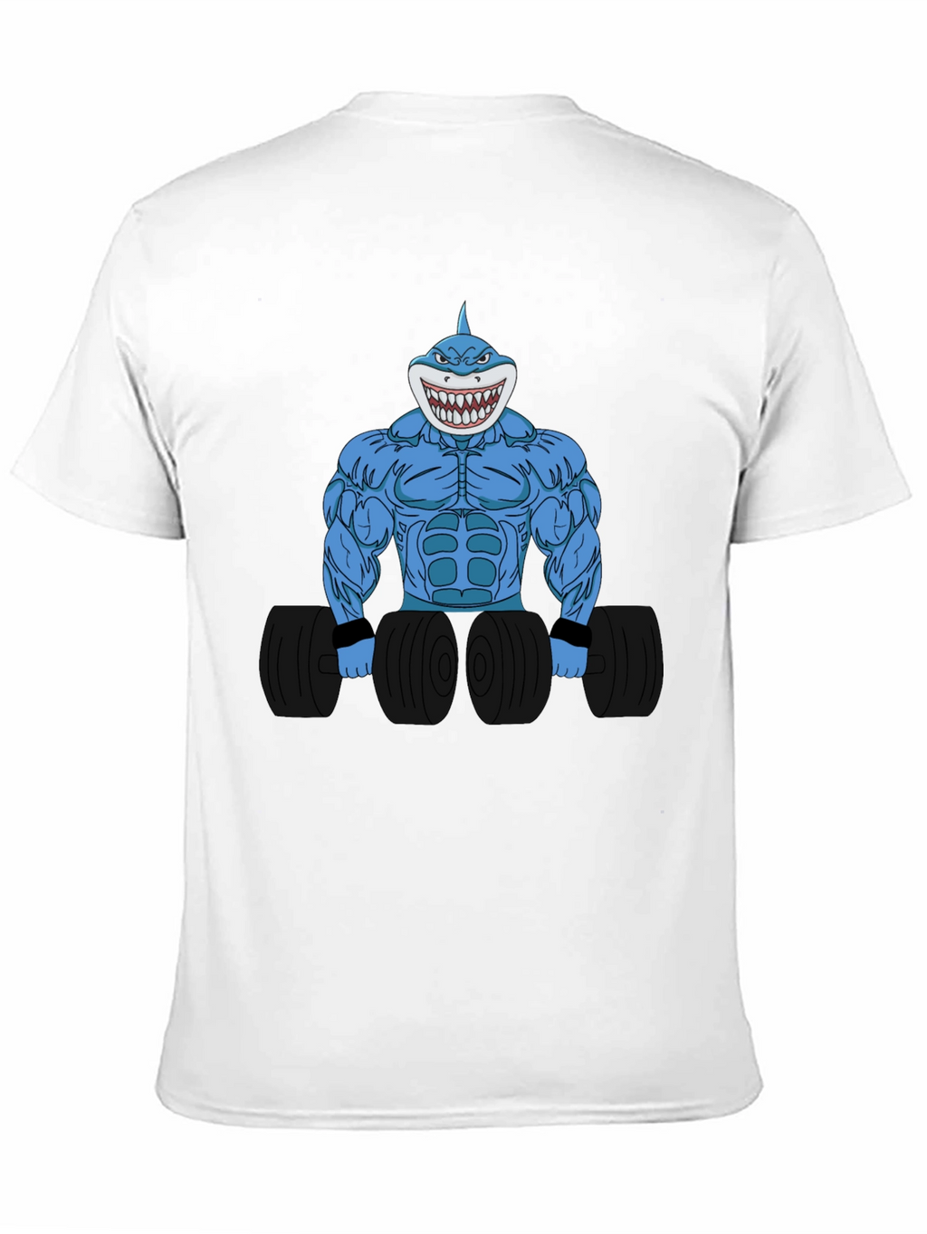 Shark Bodybuilder Graphic T-Shirt