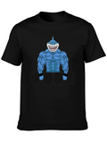 Shark Bodybuilder Graphic T-Shirt
