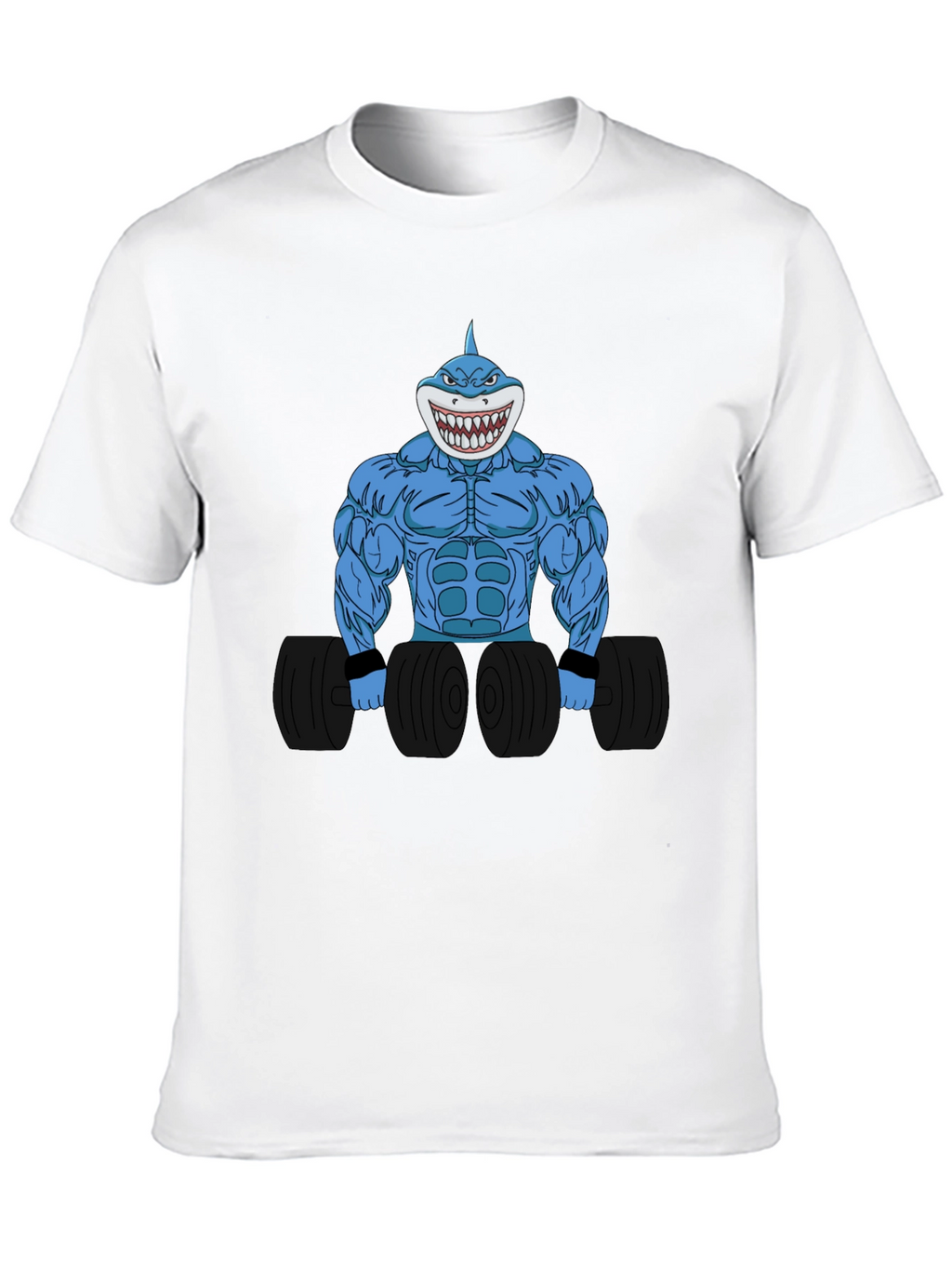 Shark Bodybuilder Graphic T-Shirt
