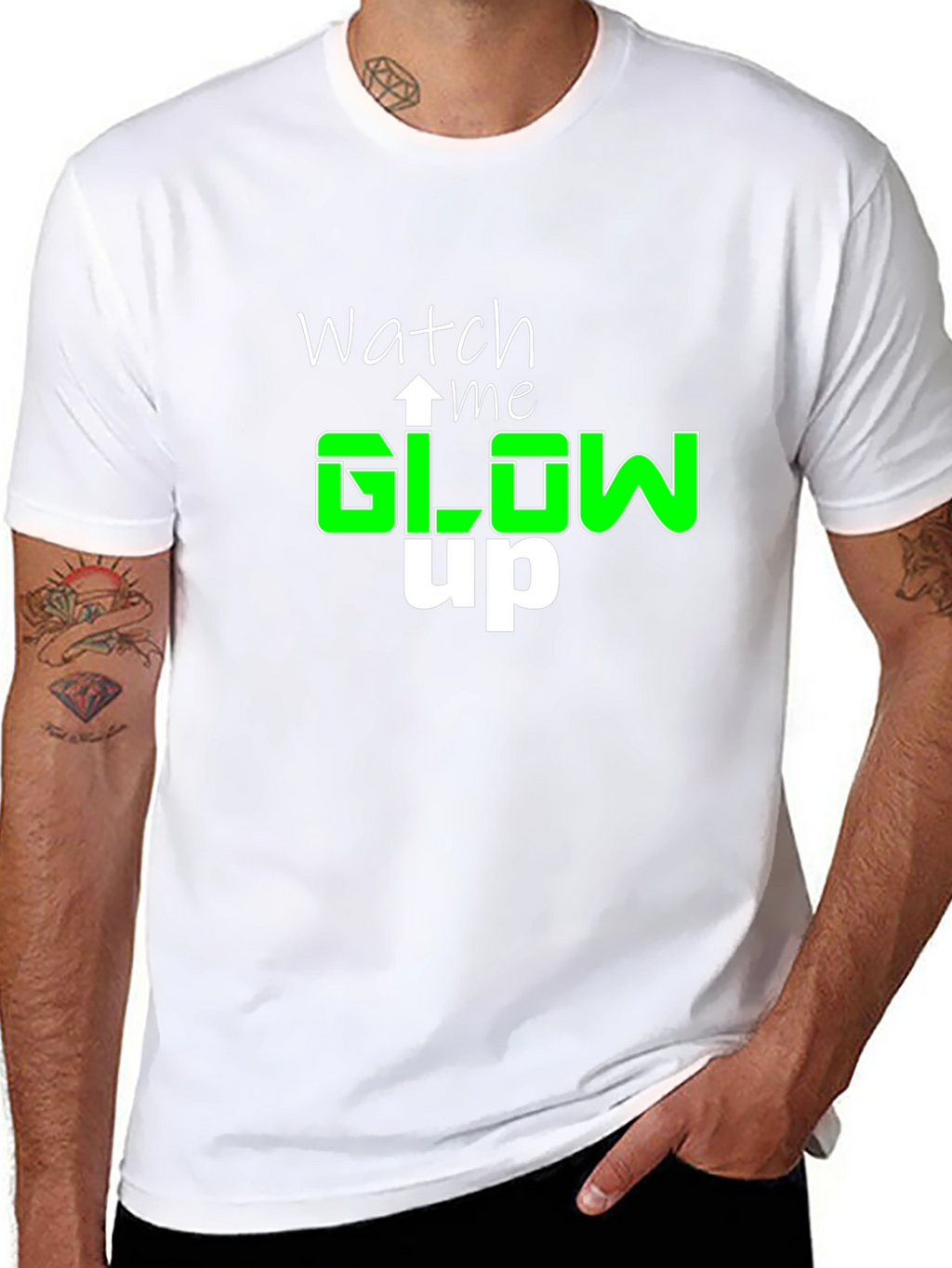 Watch Me Glow Up T-Shirt - Stylish Graphic Tee