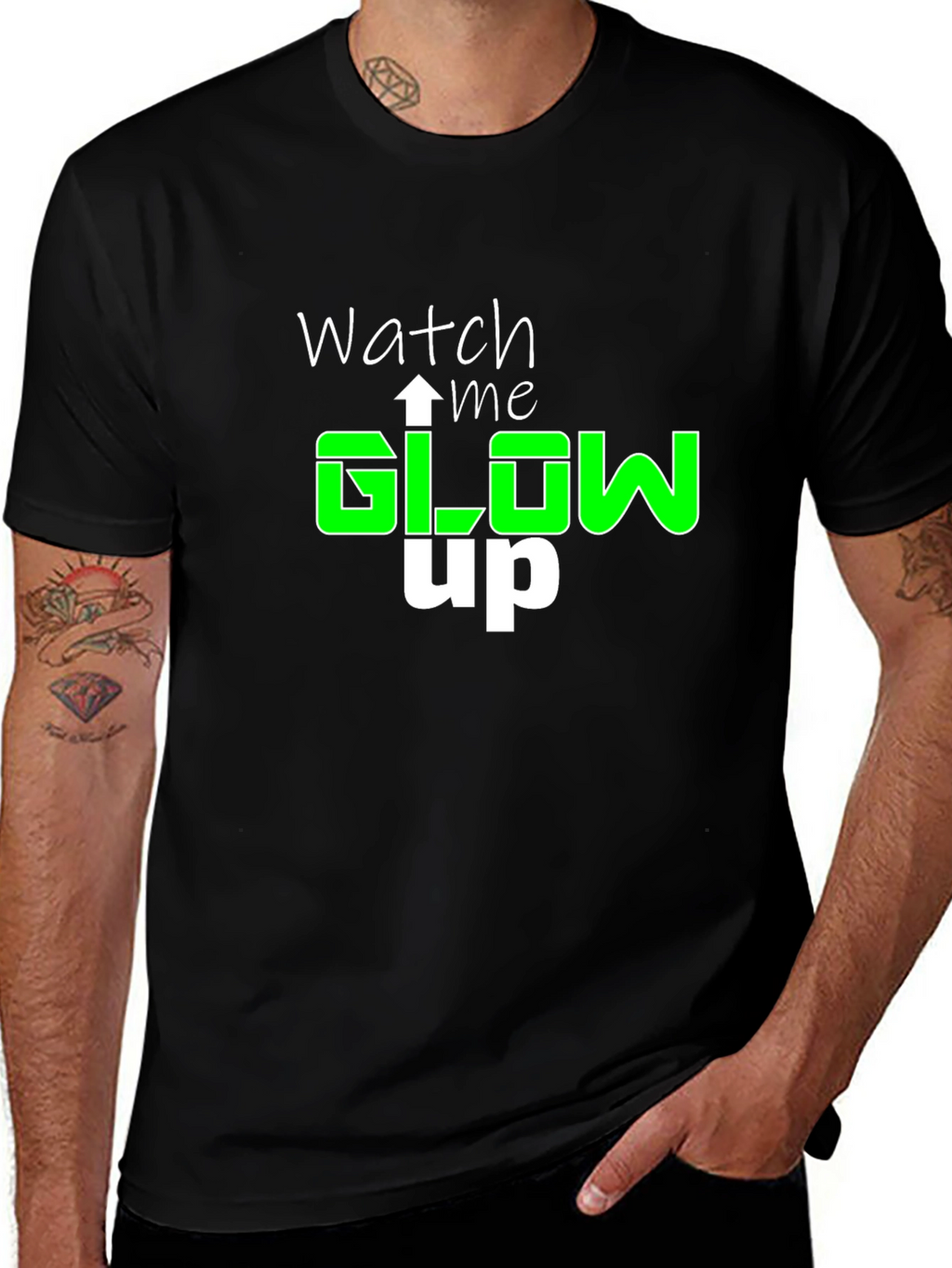 Watch Me Glow Up T-Shirt - Stylish Graphic Tee