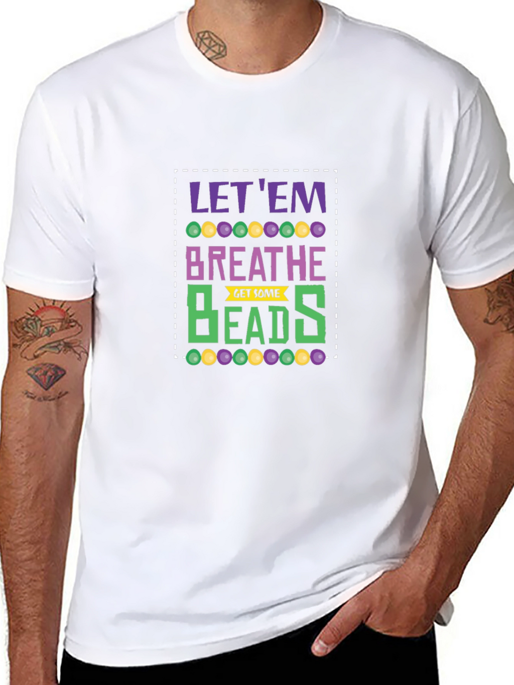 Let Em Breathe Mardi Gras T-Shirt